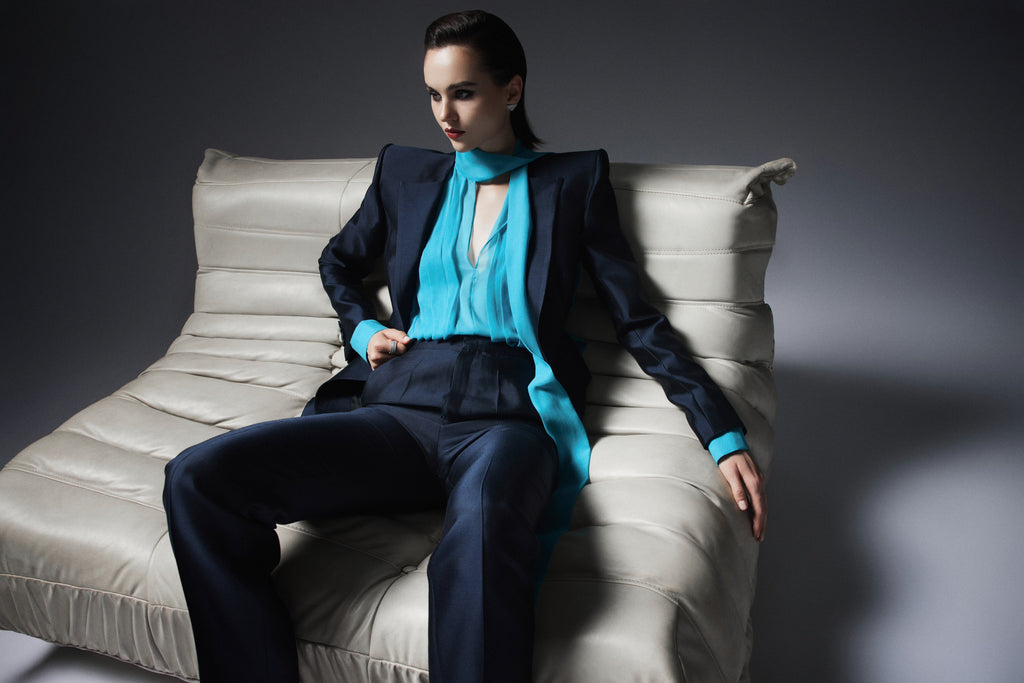 Collarless blazer Jacket