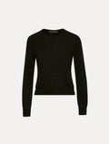 Minimalist Black Button Cardigan