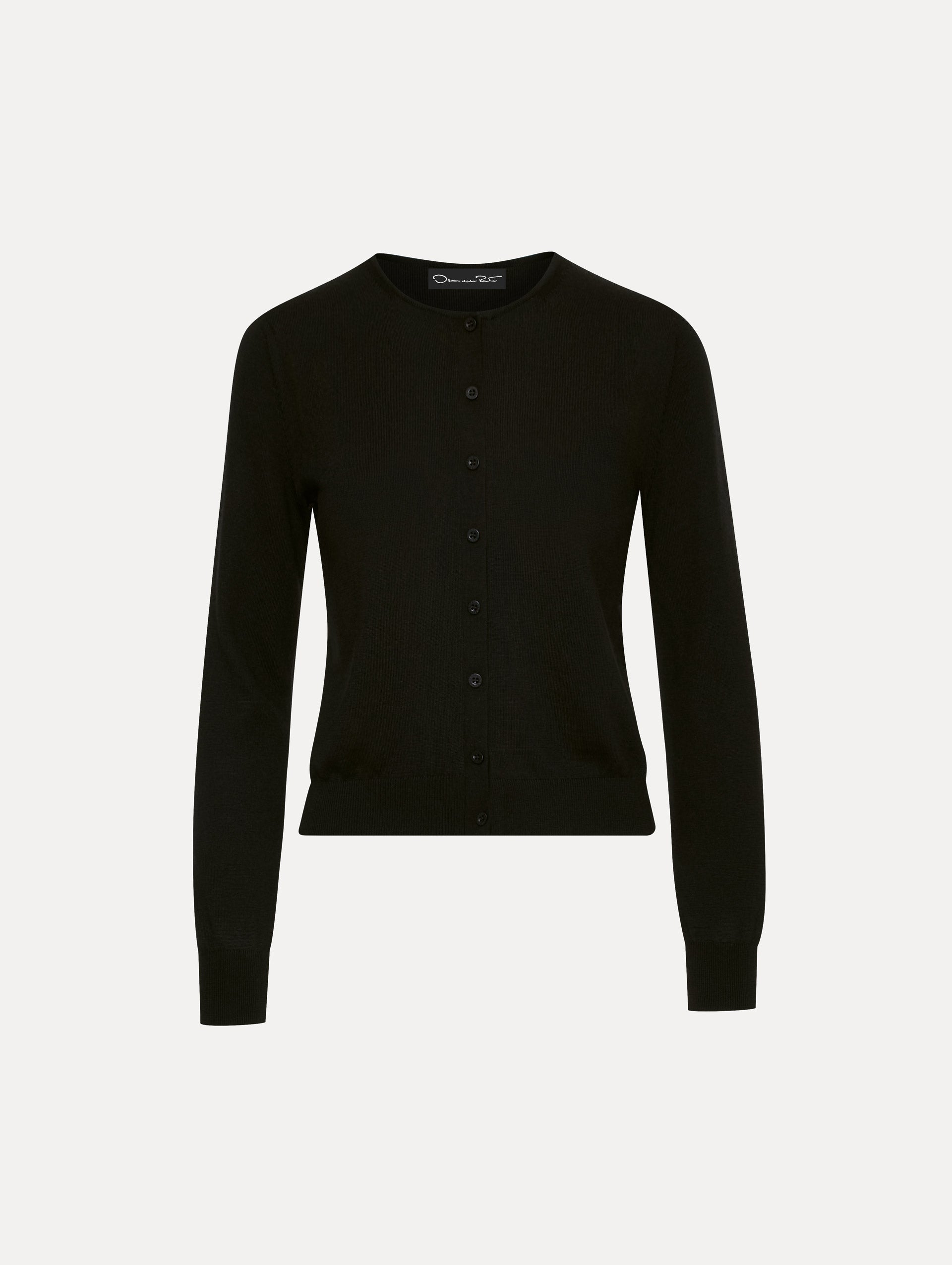 Minimalist Black Button Cardigan