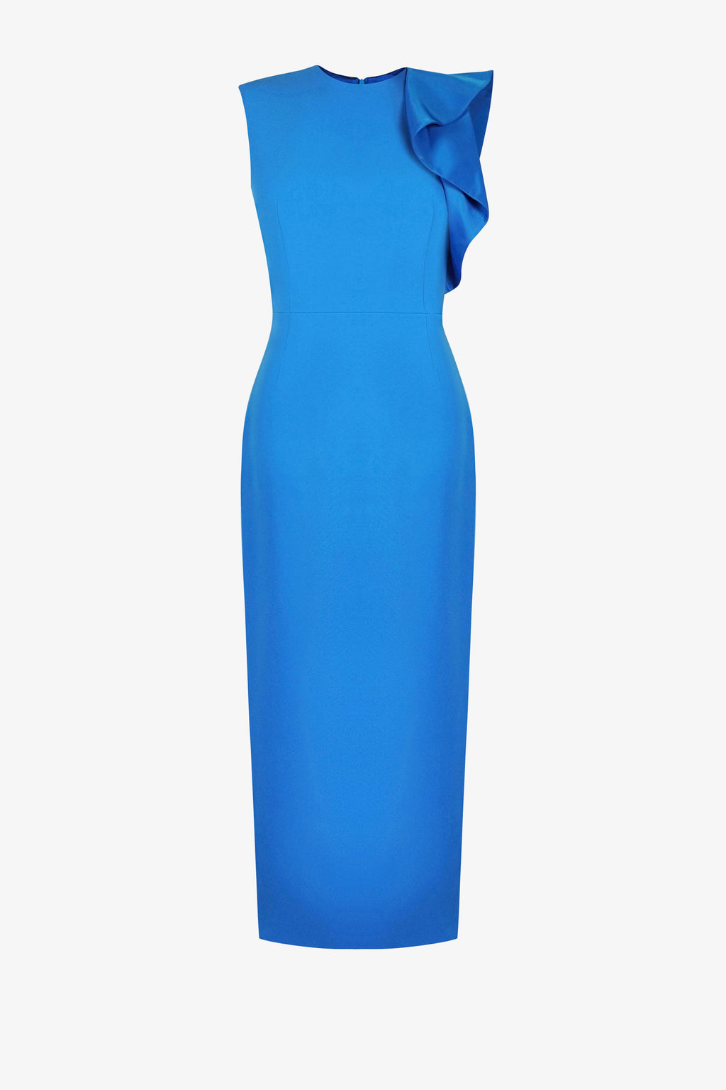 Single side ruffle edge dress