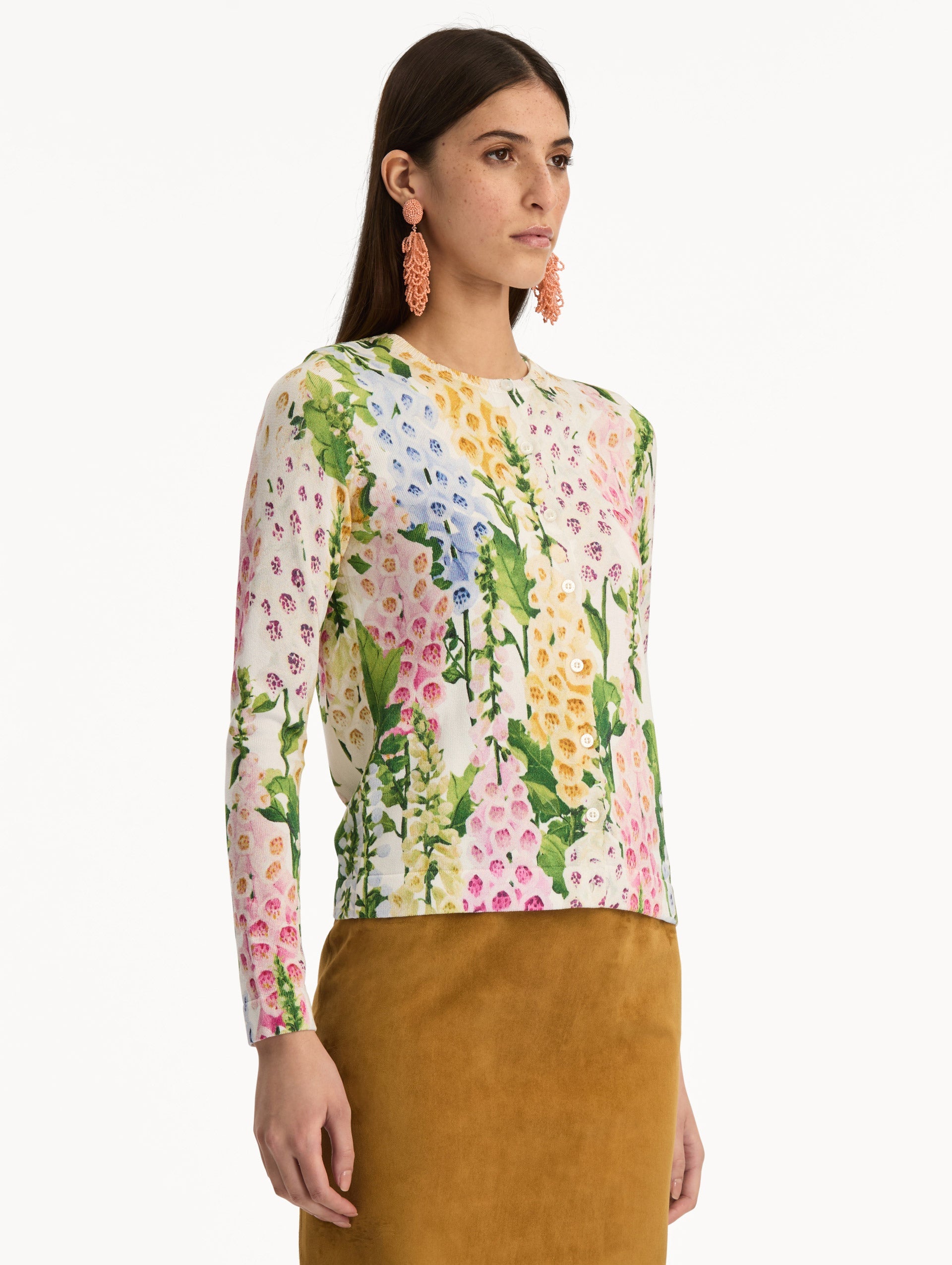 Vibrant Bloom Long Sleeve Sweater‌