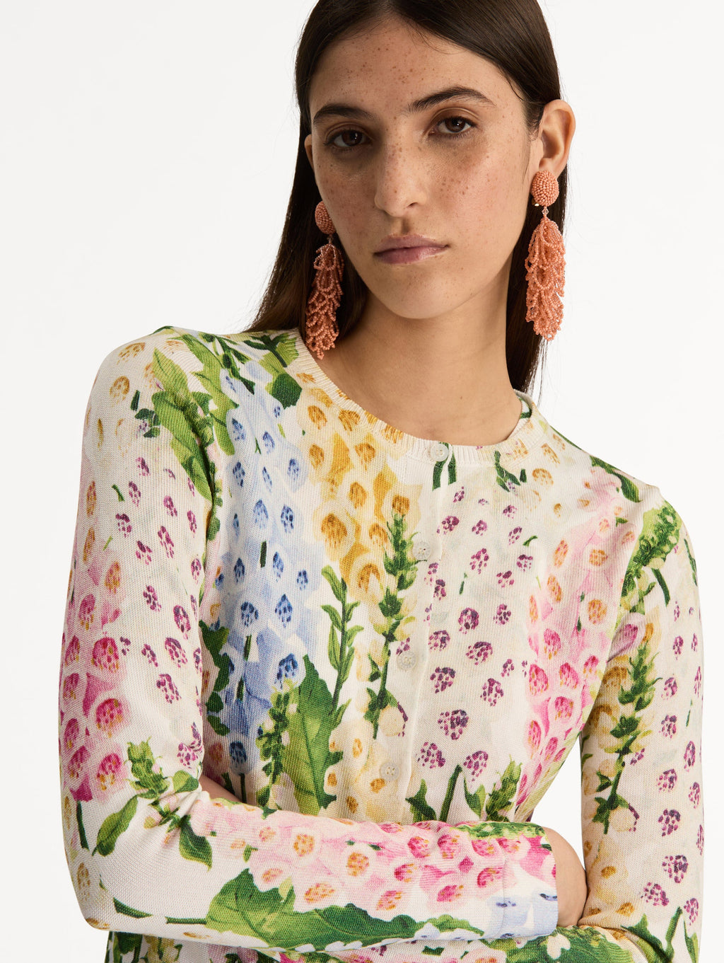 Vibrant Bloom Long Sleeve Sweater‌