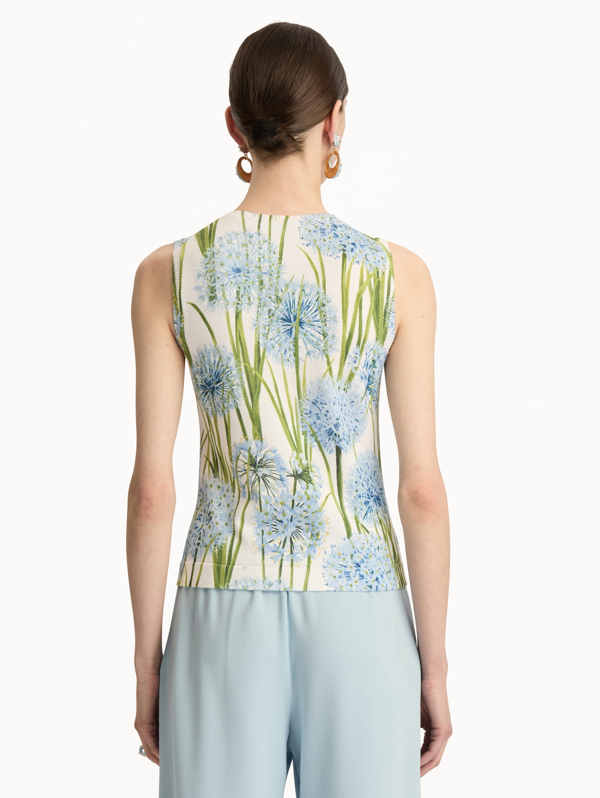 Floral Patterned Sleeveless Top