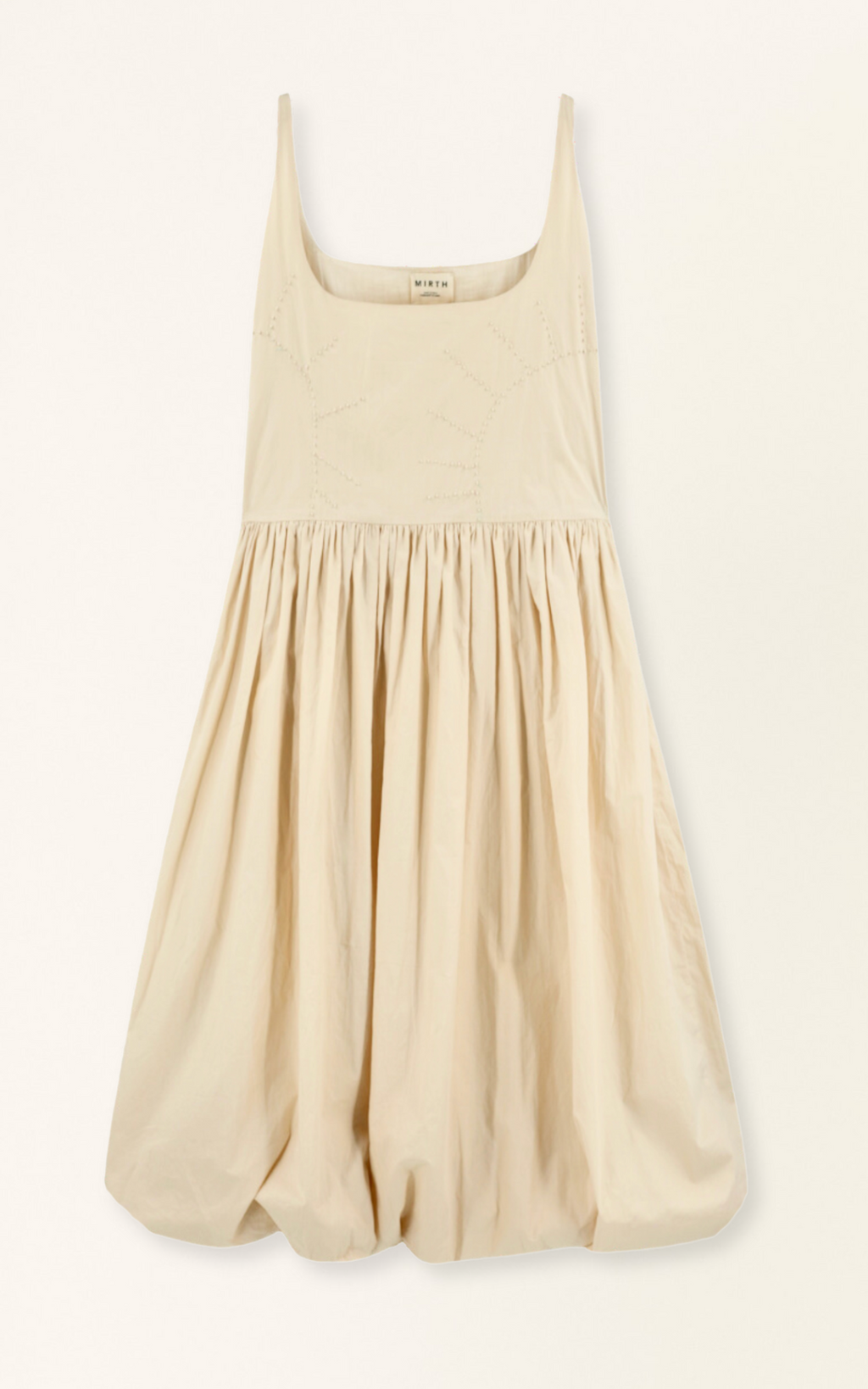 Bubble hem Dress in Parchment