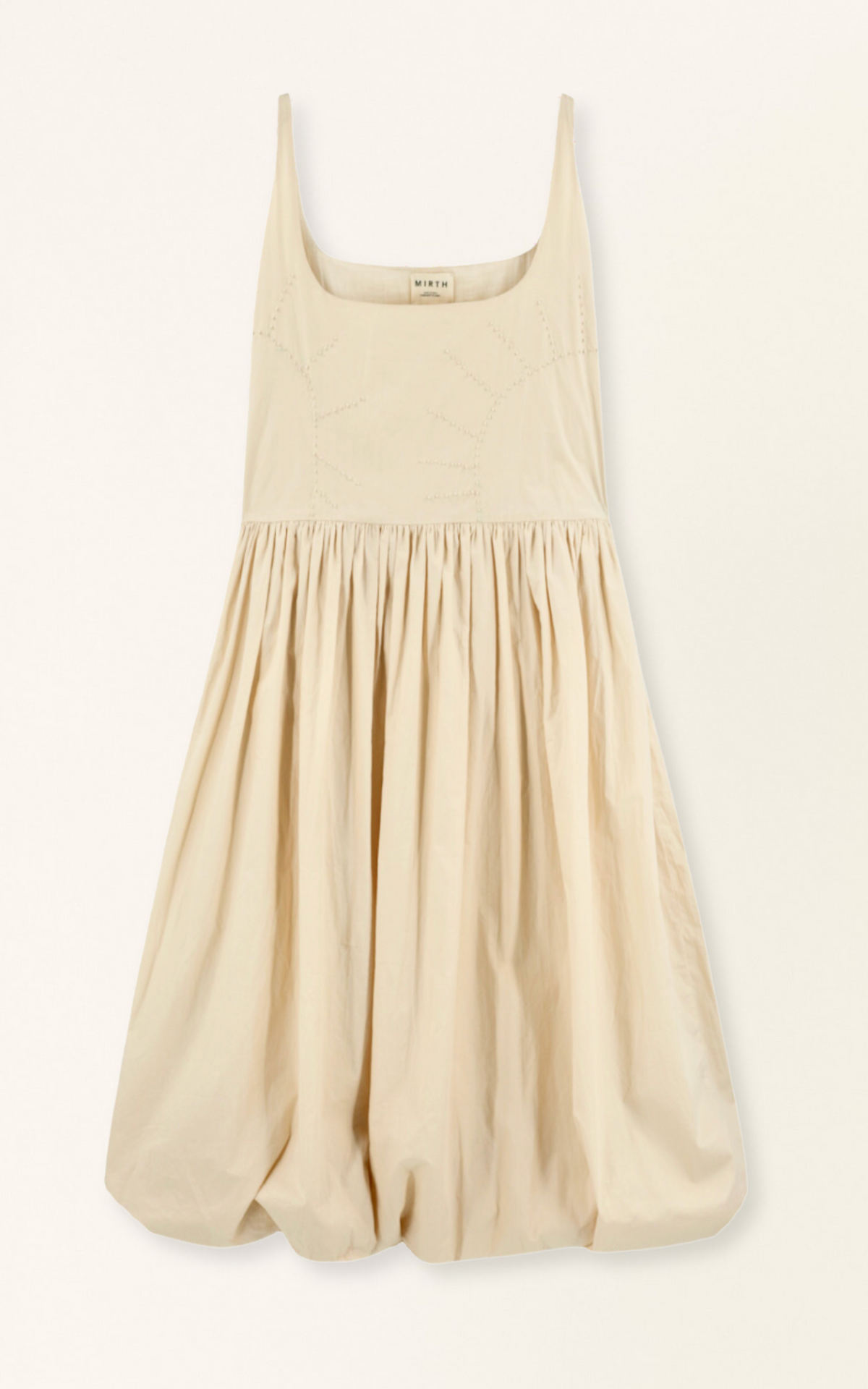 Bubble hem Dress in Parchment