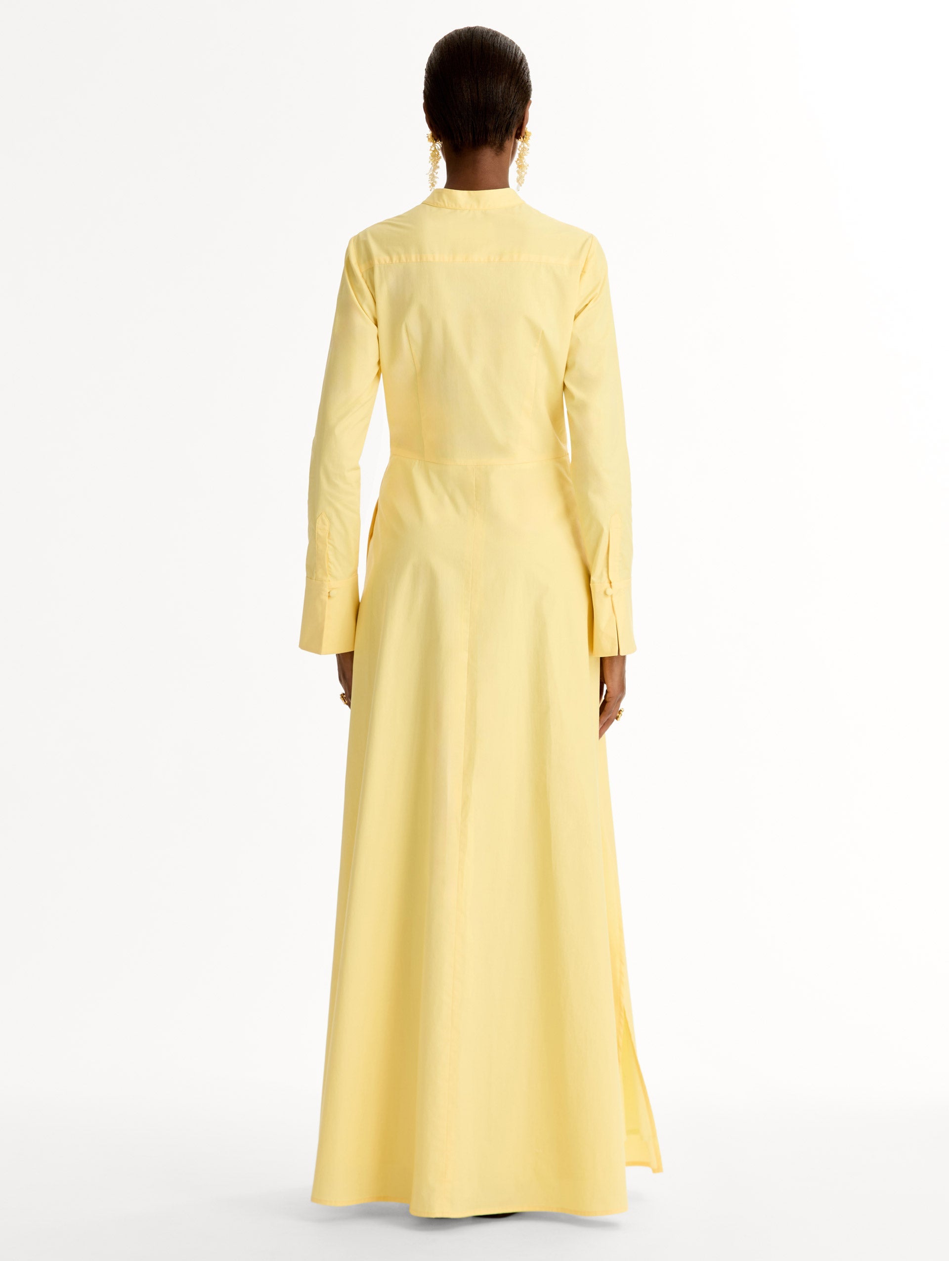 Cyclamen Patterned Floor-Length Gown