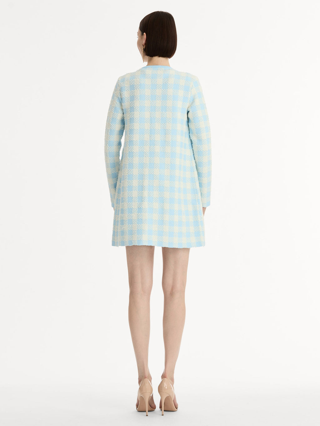 Checkered Floral Tweed Jacket