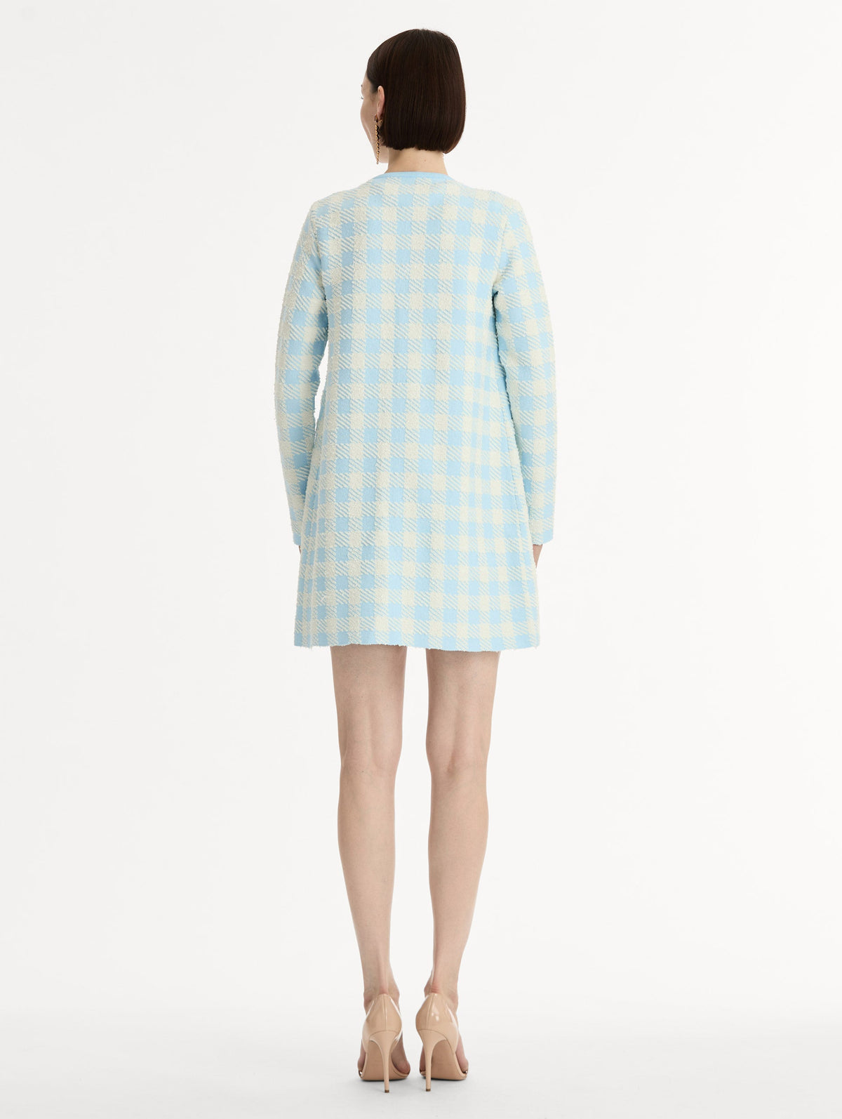Checkered Floral Tweed Jacket
