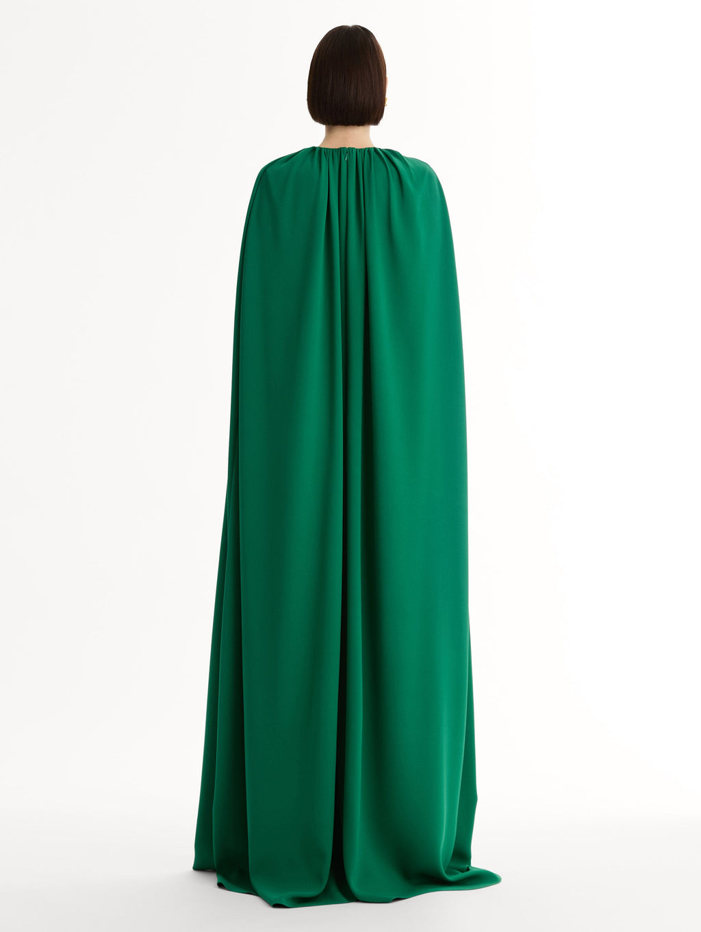 High-Neck Green Maxi Dress