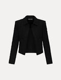 Black Tweed Cropped Jacket