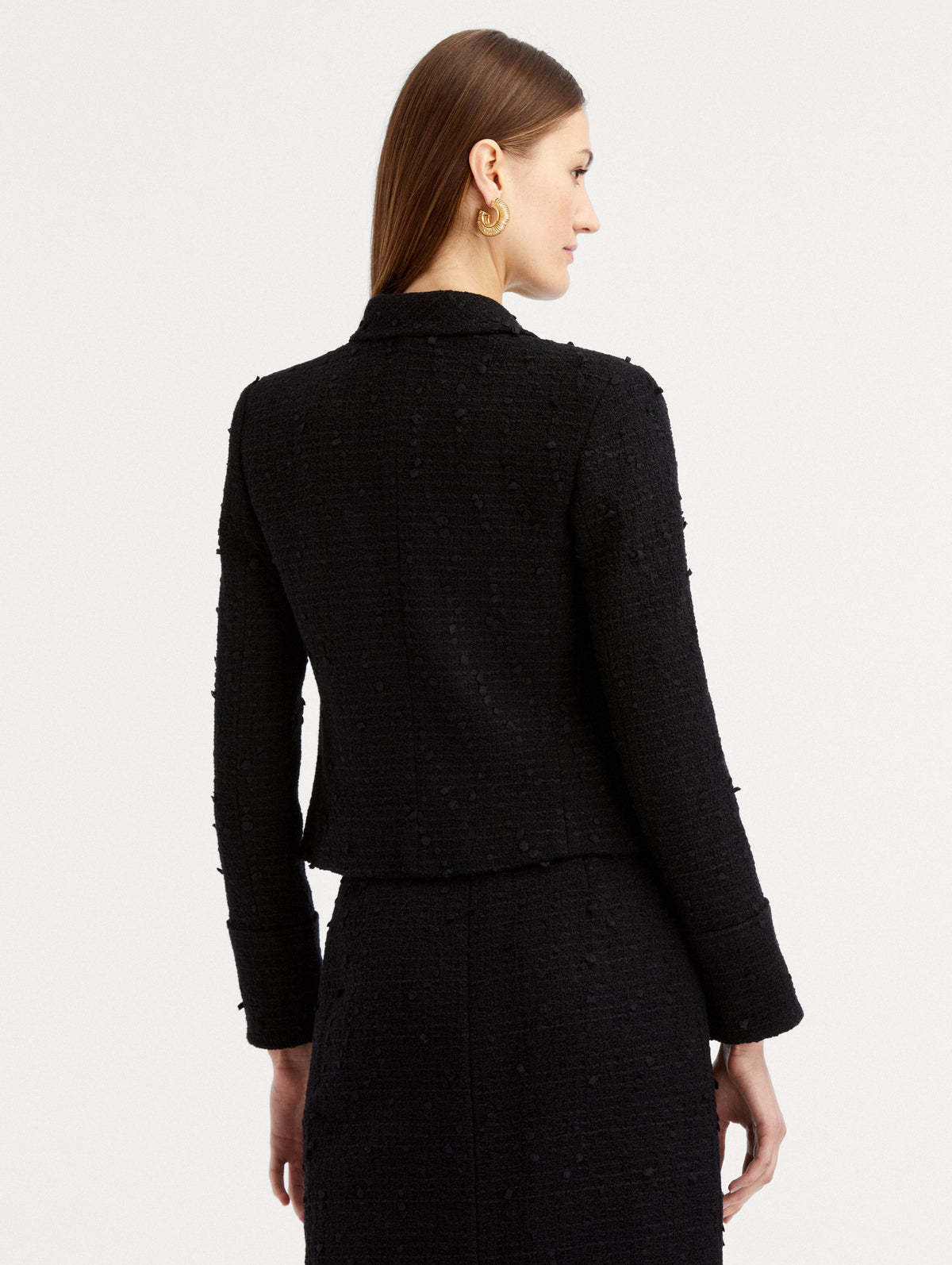 Black Tweed Cropped Jacket