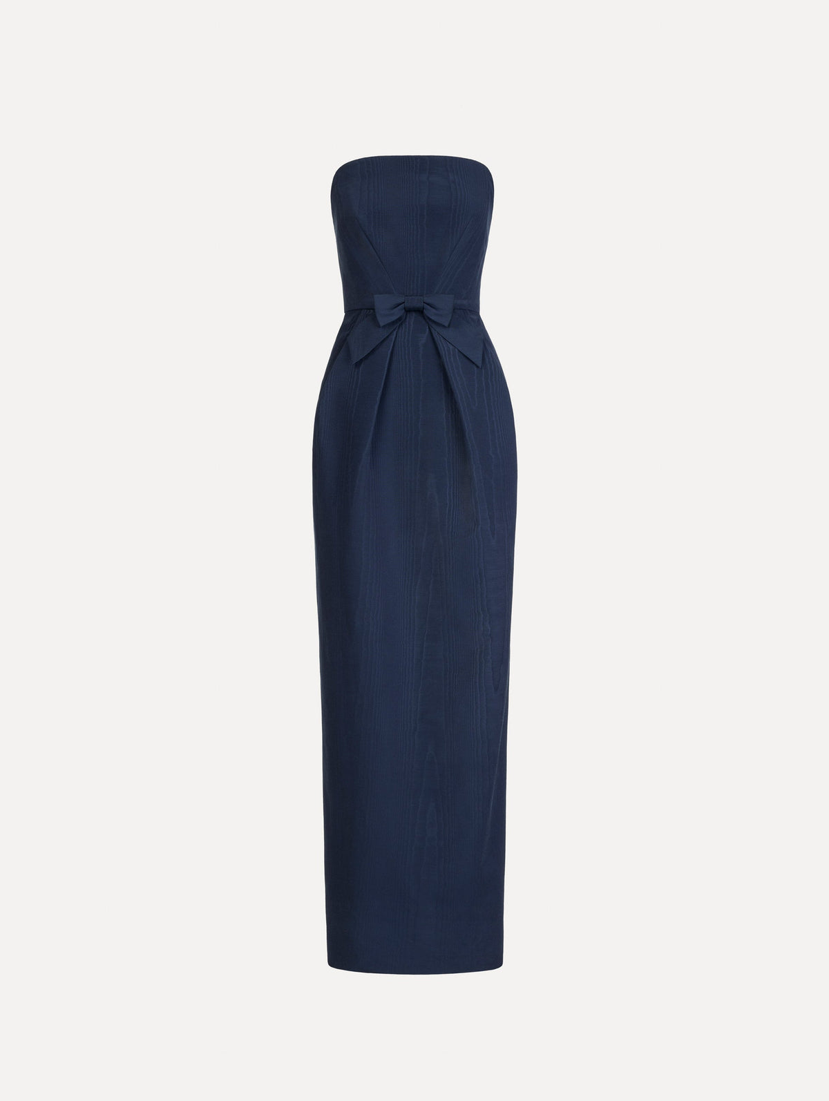 Bow-Tied Strapless Floor-Length Dress
