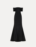Black Strapless Evening Dress
