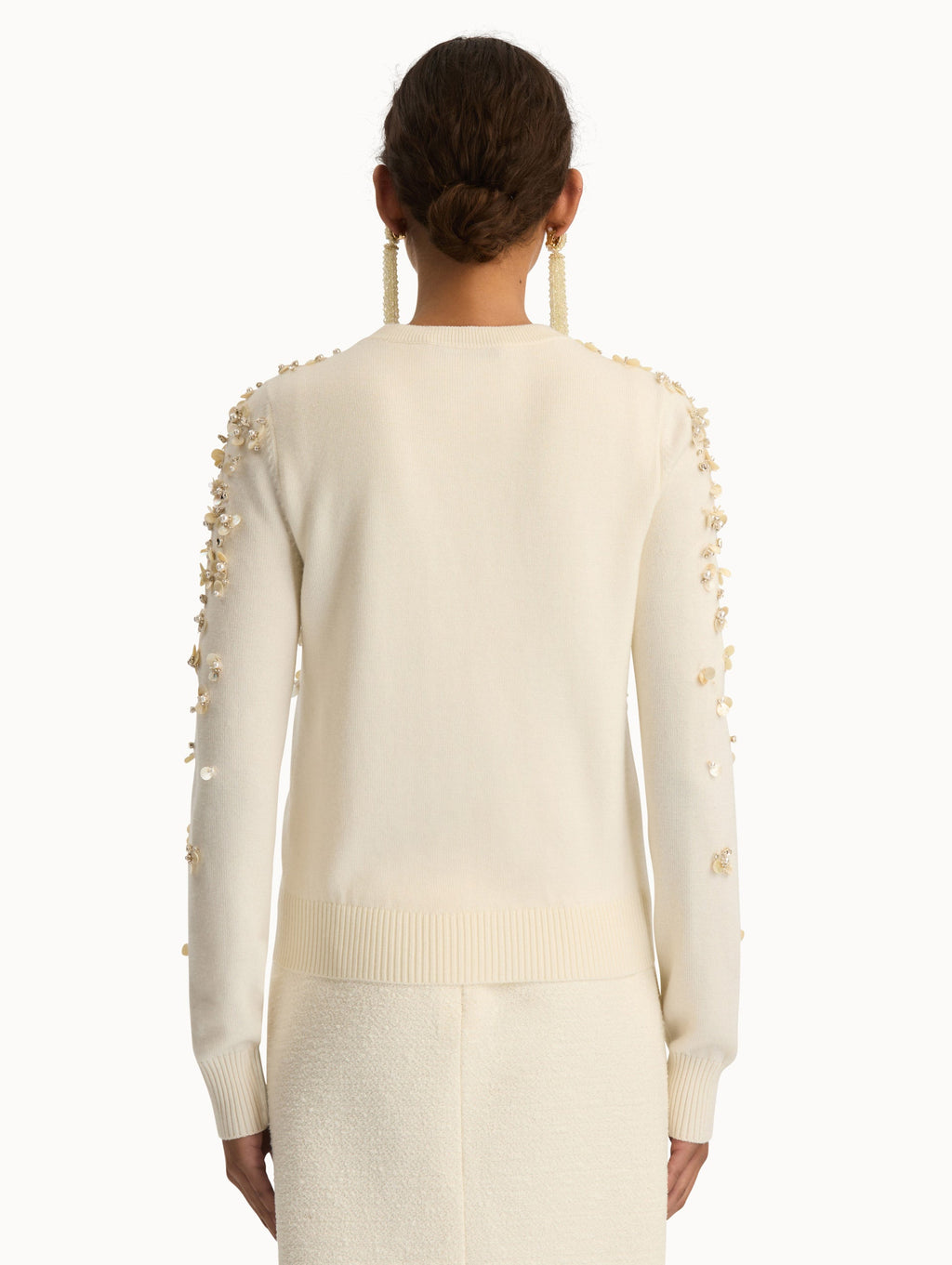 Pearl Embellished Long Sleeve Cardigan‌