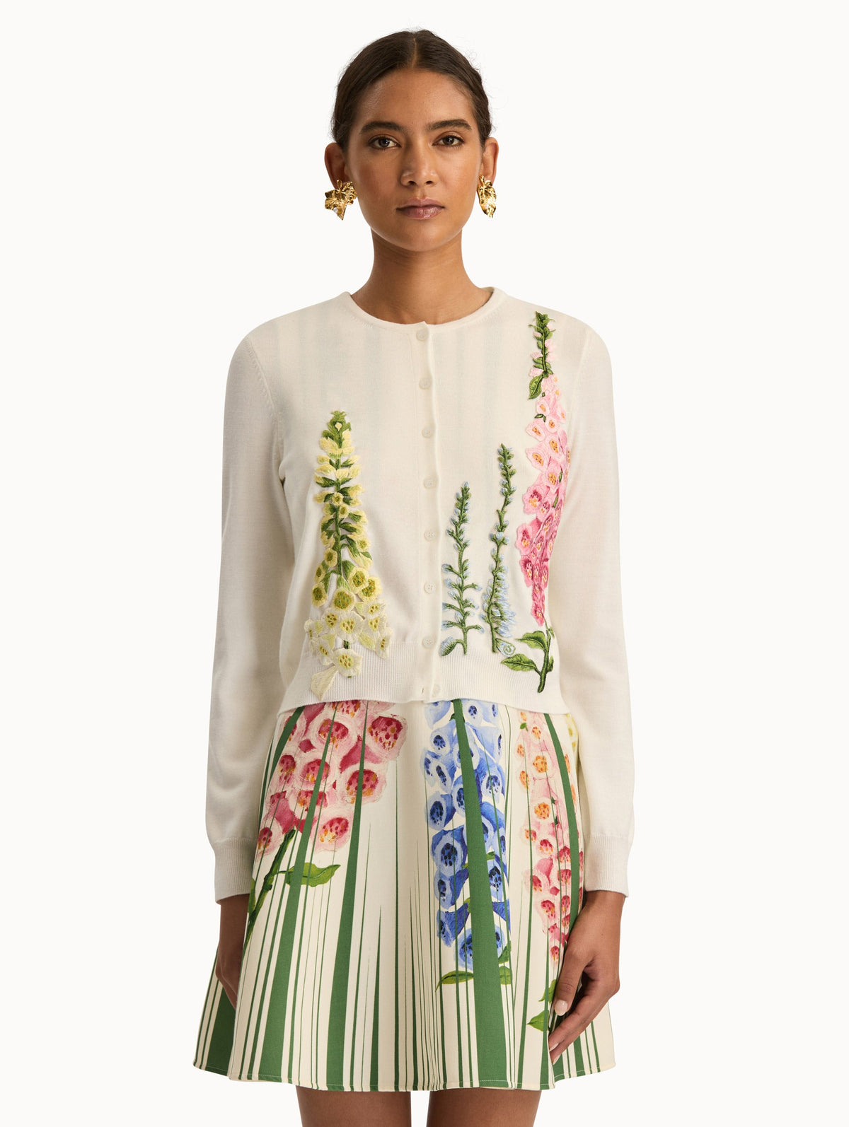 Floral Embroidered Cardigan