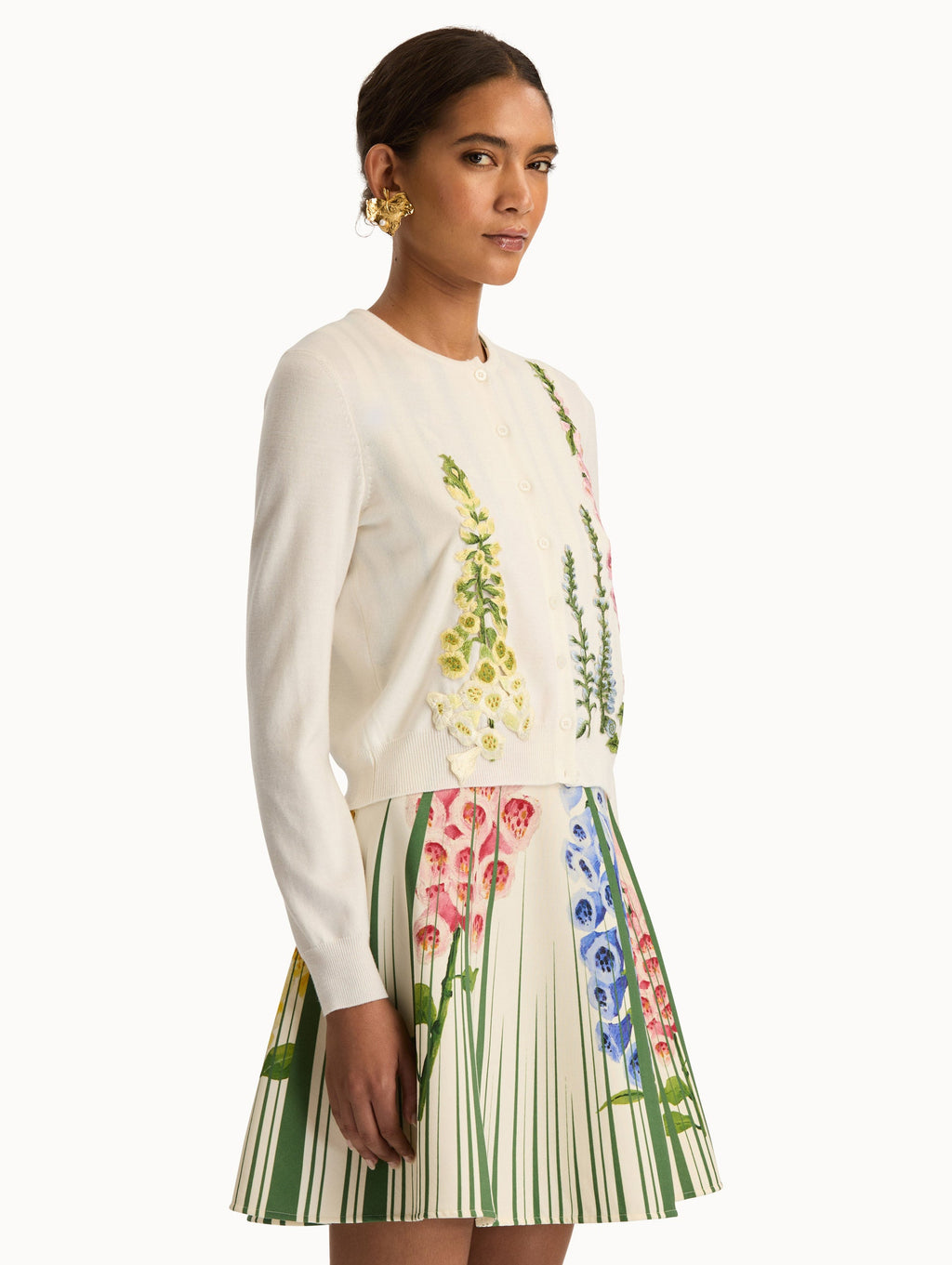 Floral Embroidered Cardigan