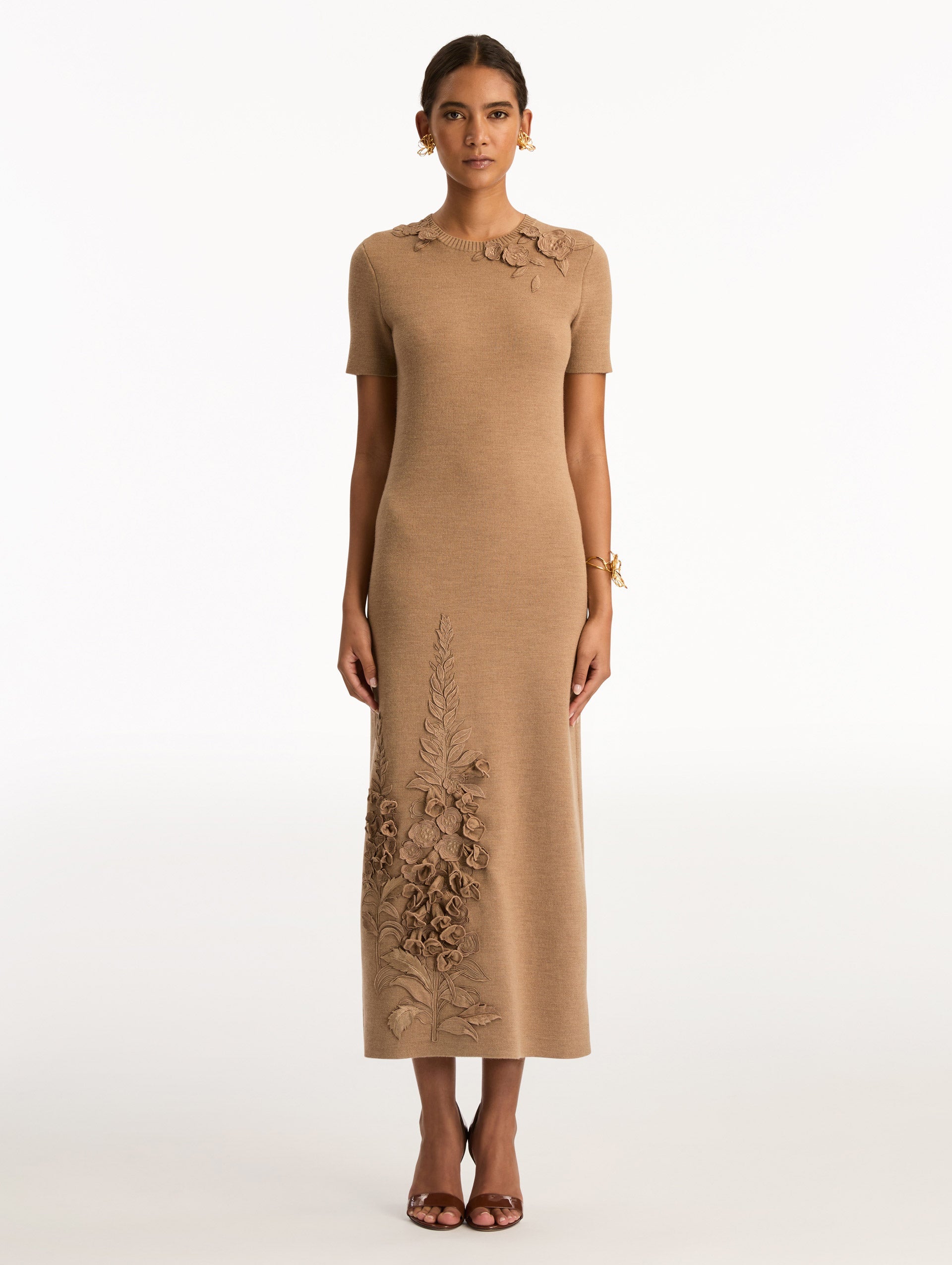 Botanical Embroidered Maxi Dress