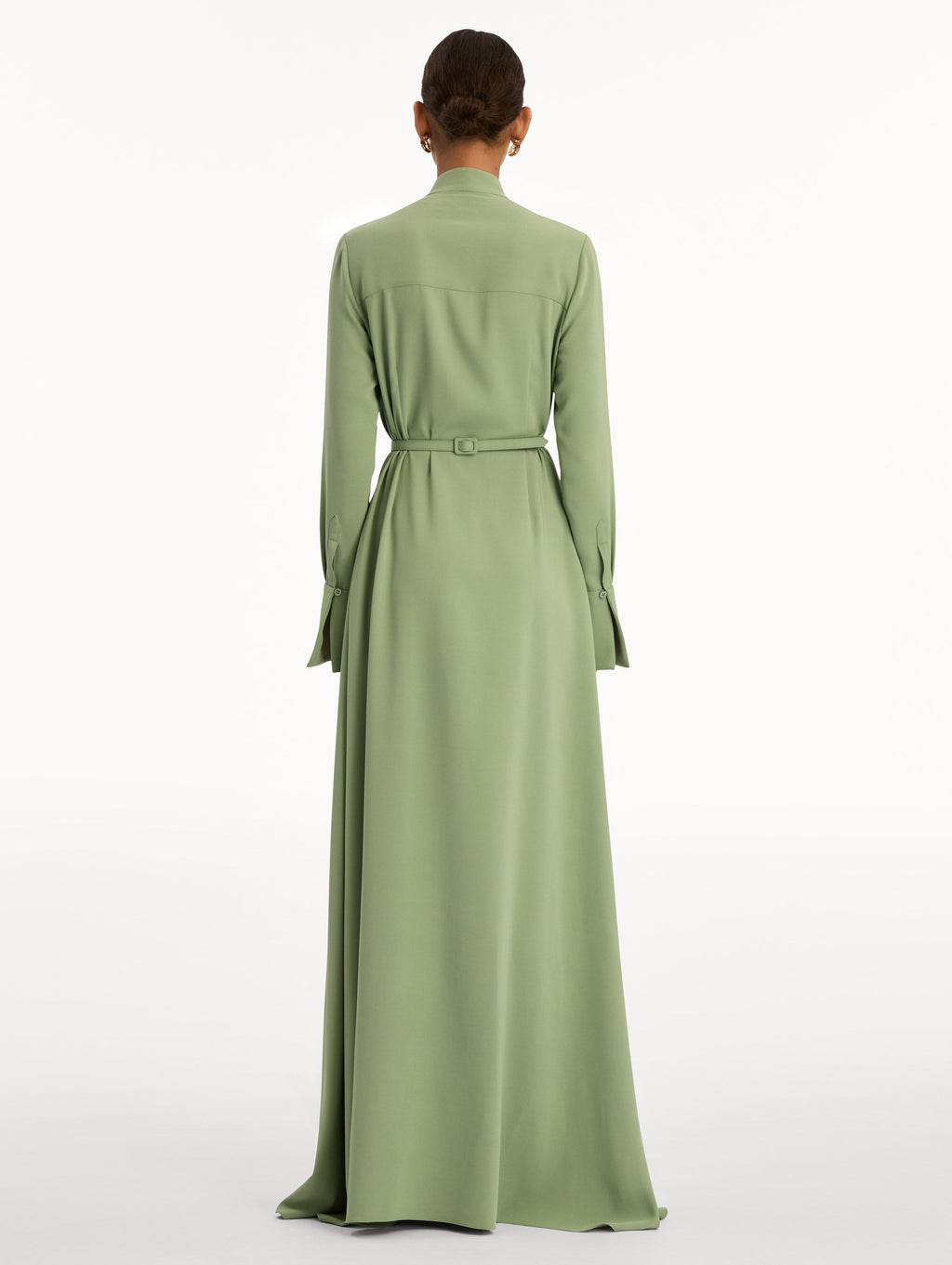 Embellished Long-Sleeve Evening Gown