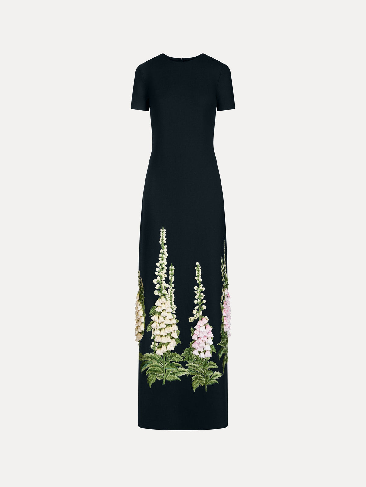 ‌Black Foxglove Embroidered Maxi Dress