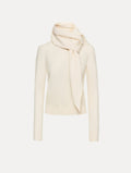 Elegant Scarf-Neck Sweater‌