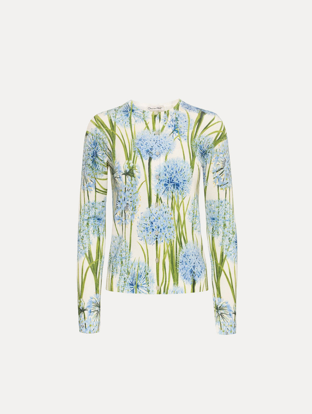Cream Embroidered Flower Cardigan