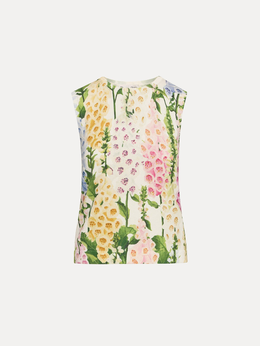 Botanical Print Sleeveless Blouse