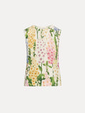 Botanical Print Sleeveless Blouse