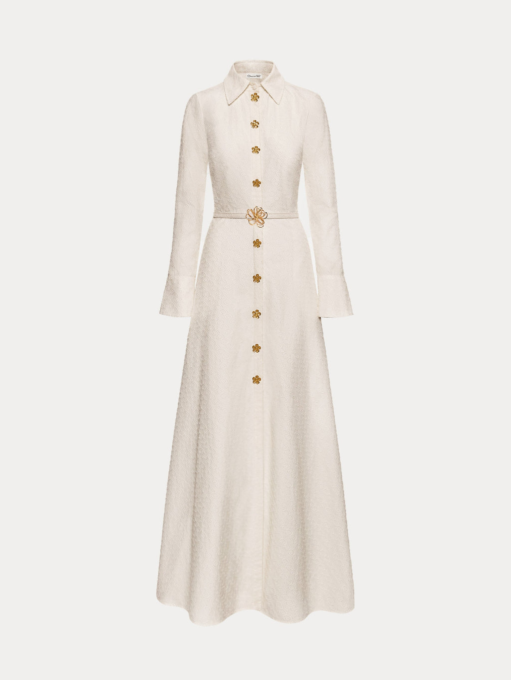 Elegant Buttoned Floor-Length Dress