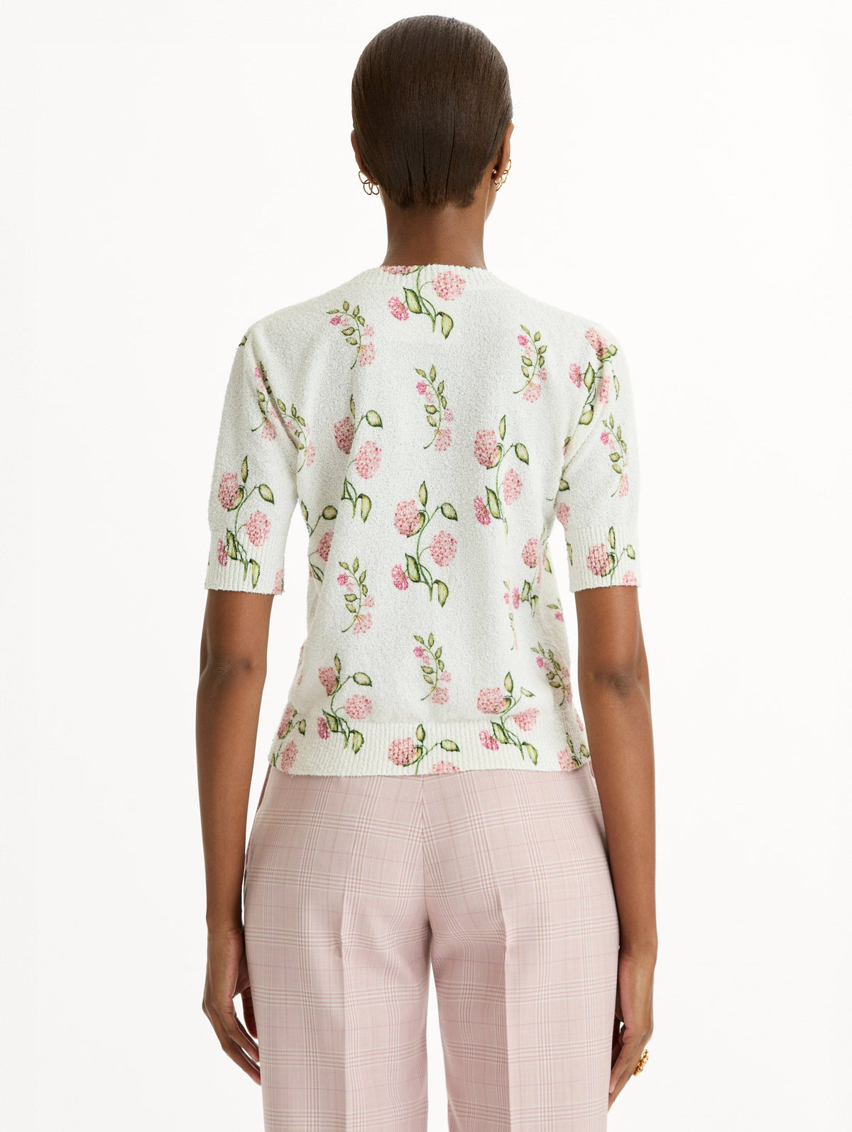 Short Sleeve Floral Cardigan‌