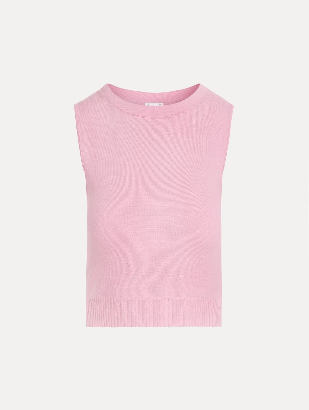 Pink Ribbed Sleeveless Sweater‌