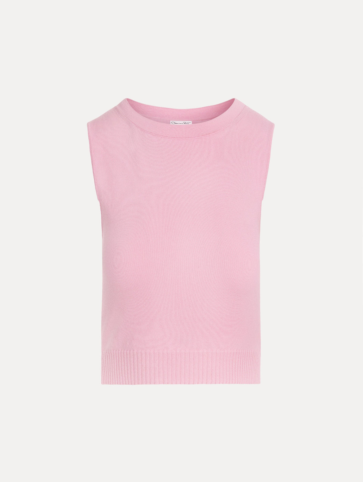 Pink Ribbed Sleeveless Sweater‌