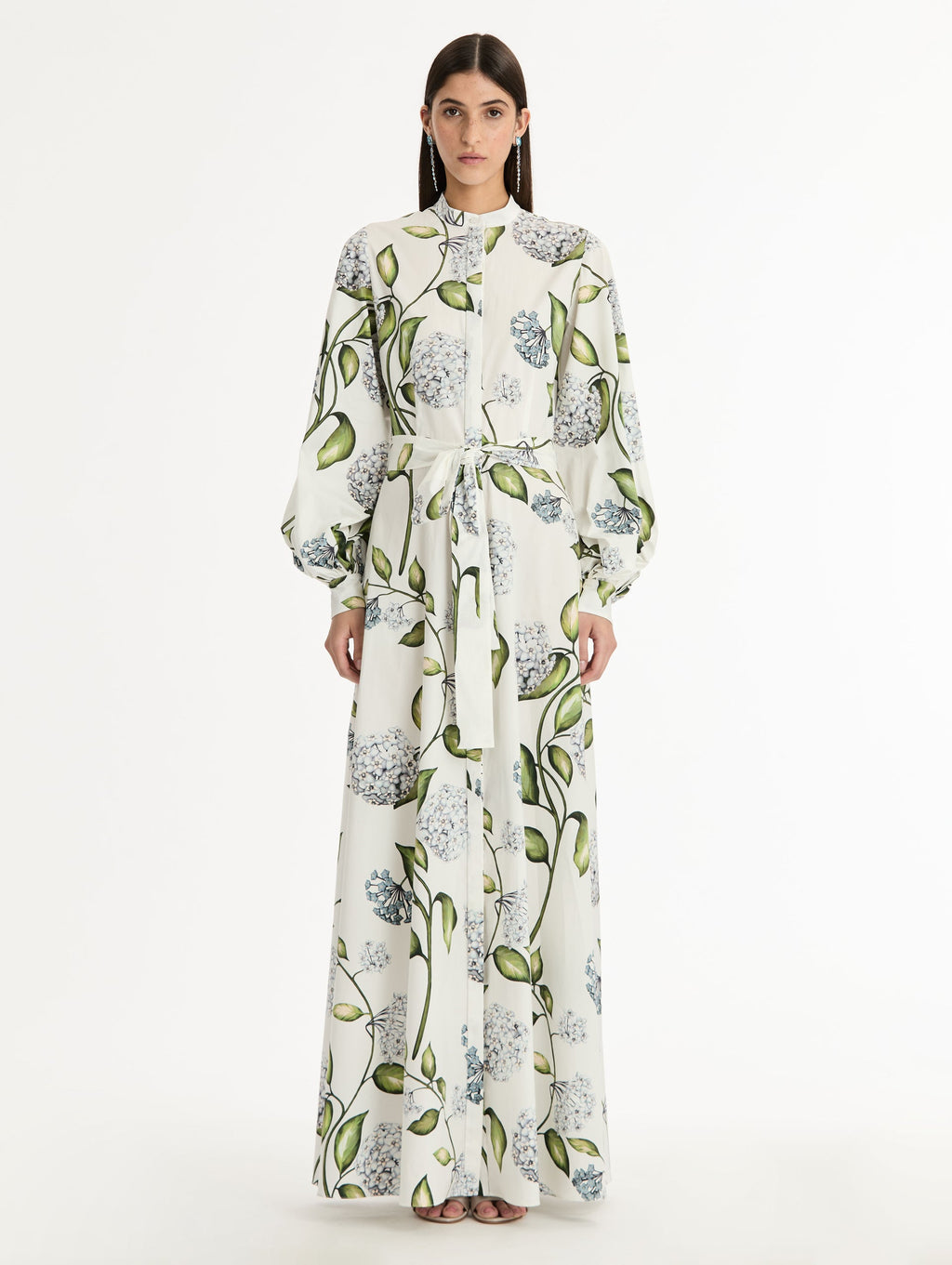 ‌Botanical Print Long Gown