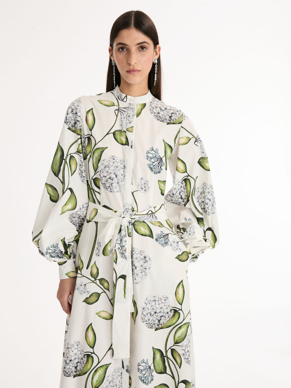 ‌Botanical Print Long Gown