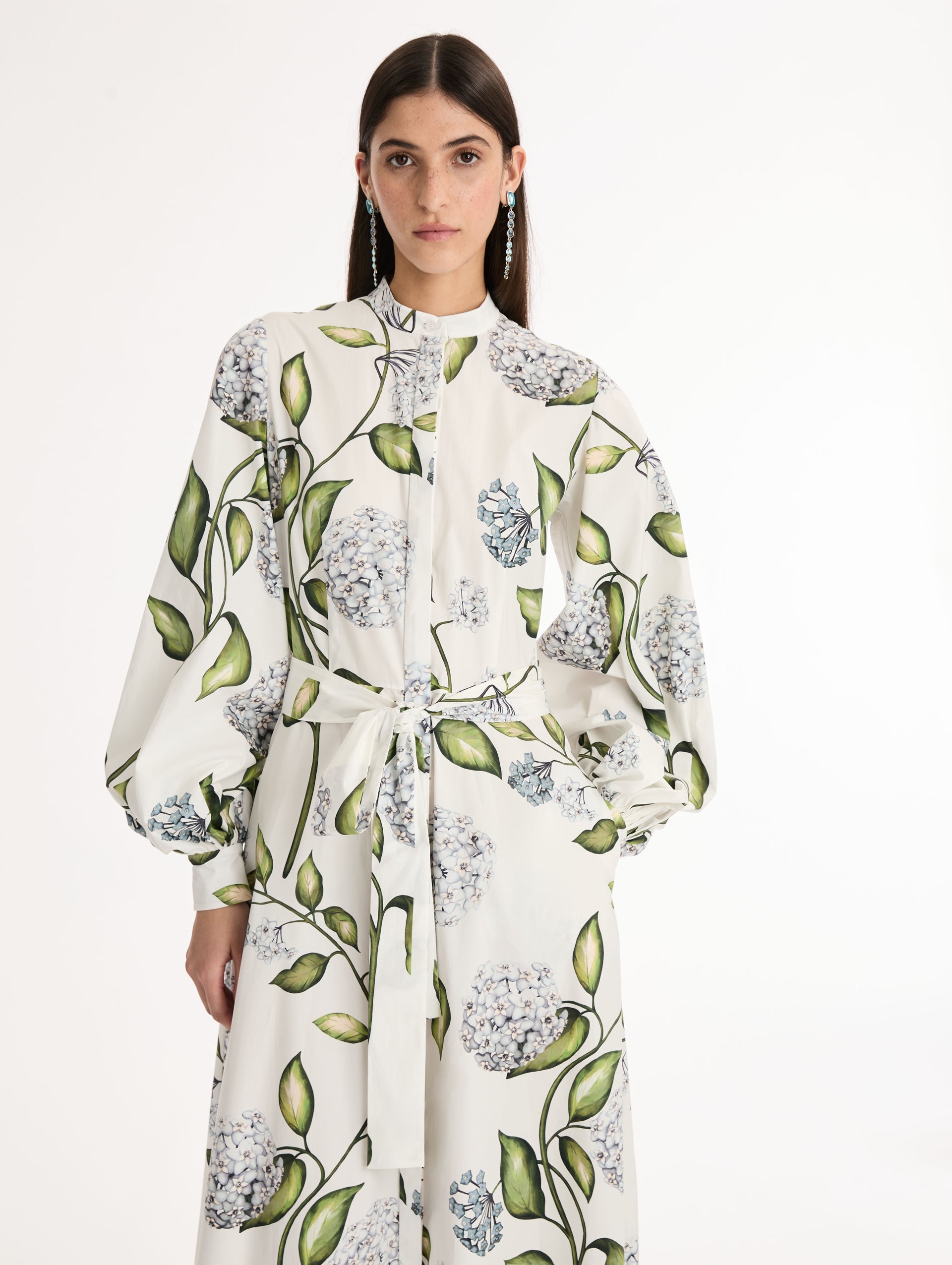 ‌Botanical Print Long Gown