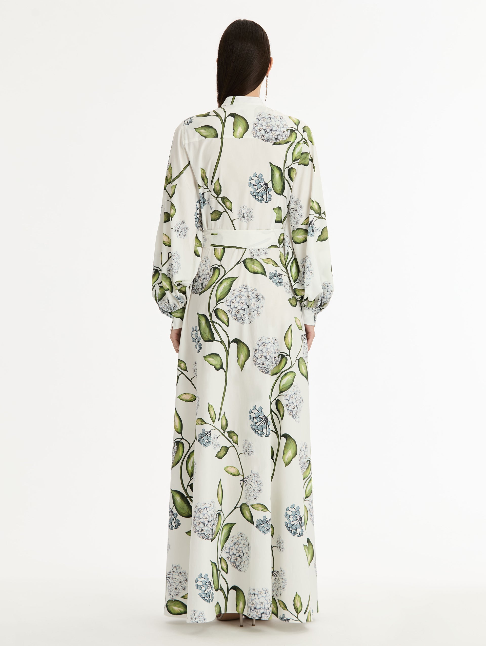 ‌Botanical Print Long Gown