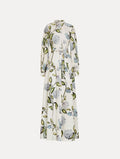 ‌Botanical Print Long Gown