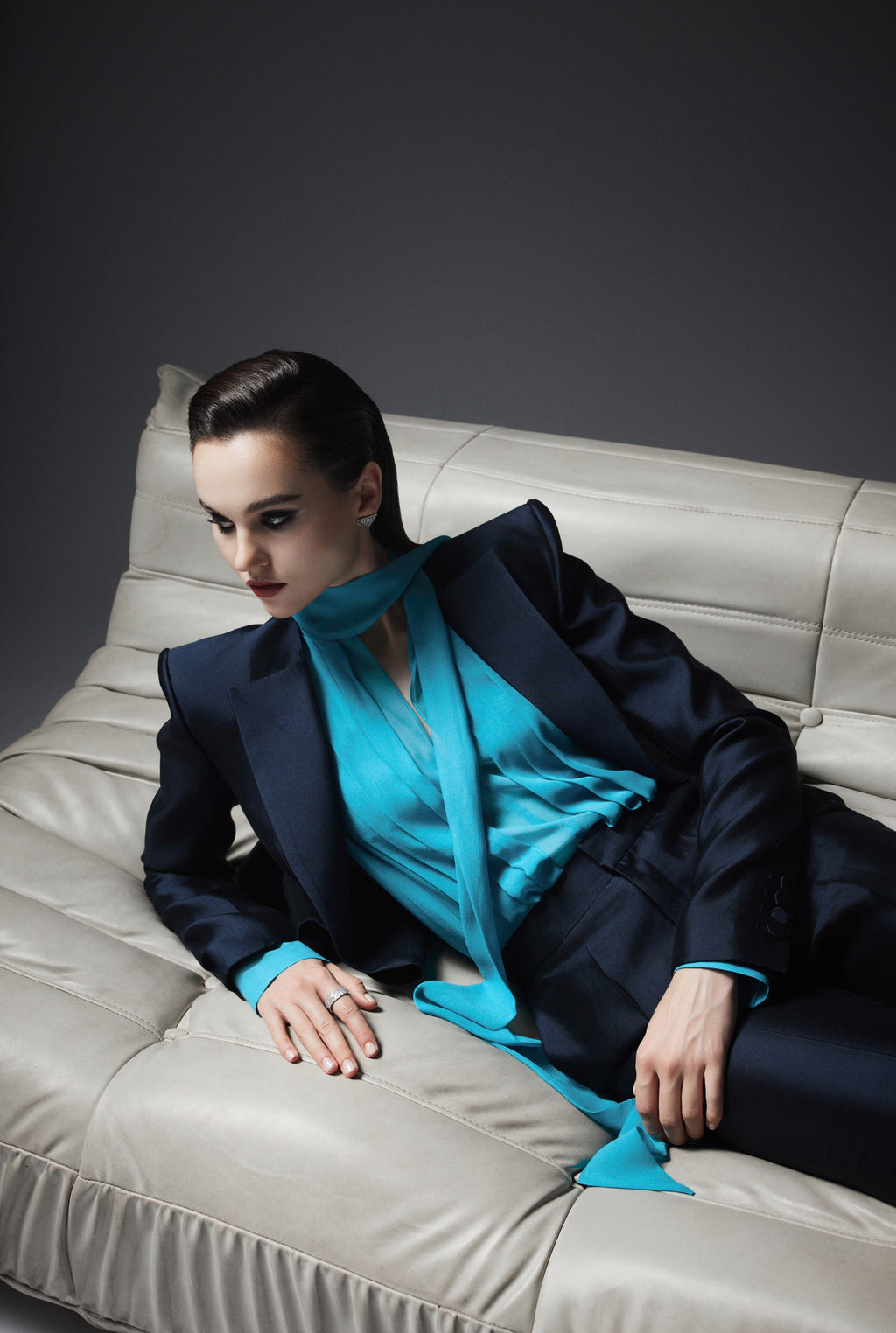 Collarless blazer Jacket
