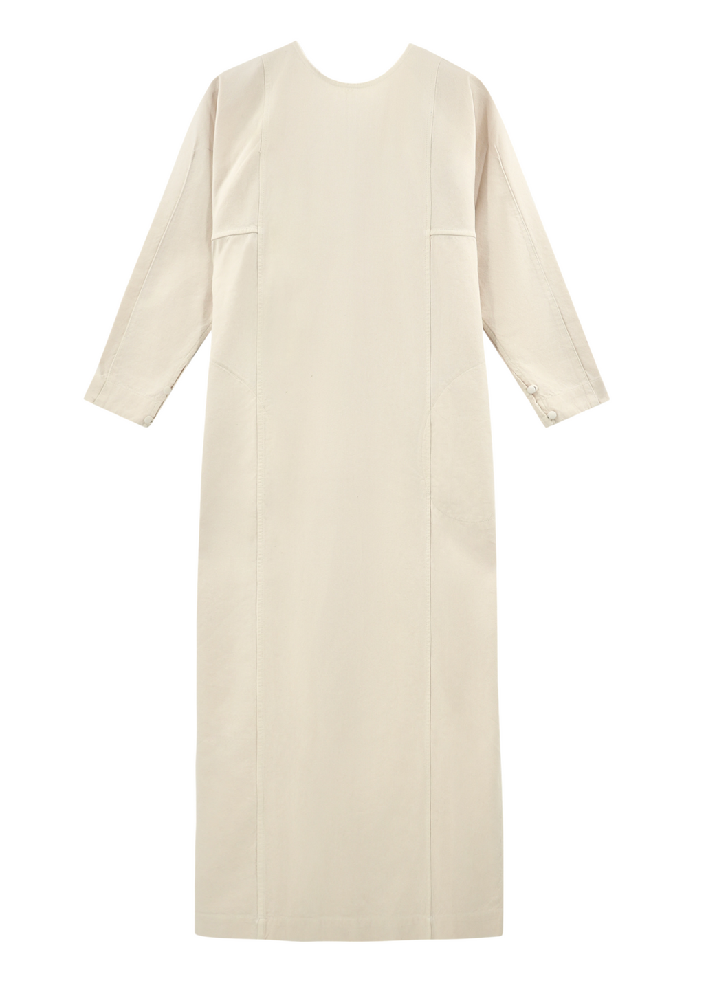 Canvas Dress in Bone Back neck slit