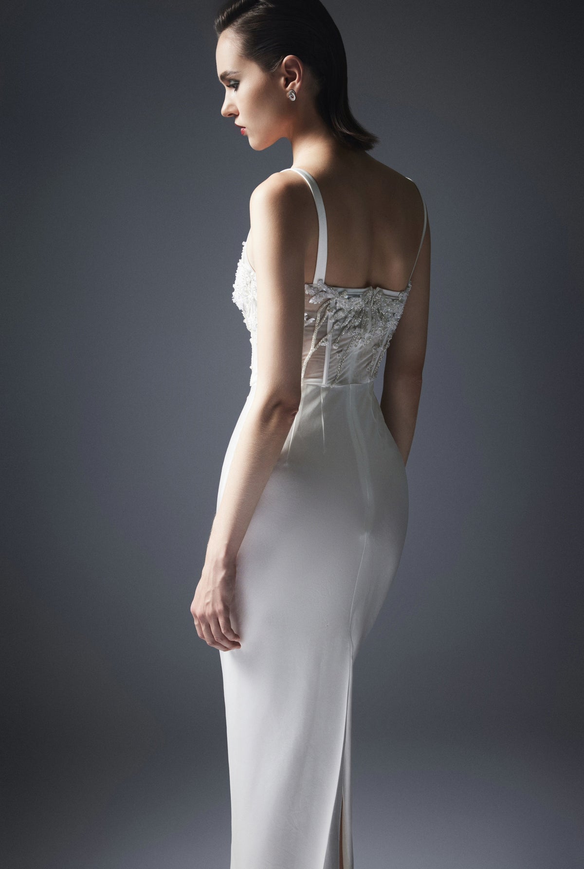Corset-style evening gown