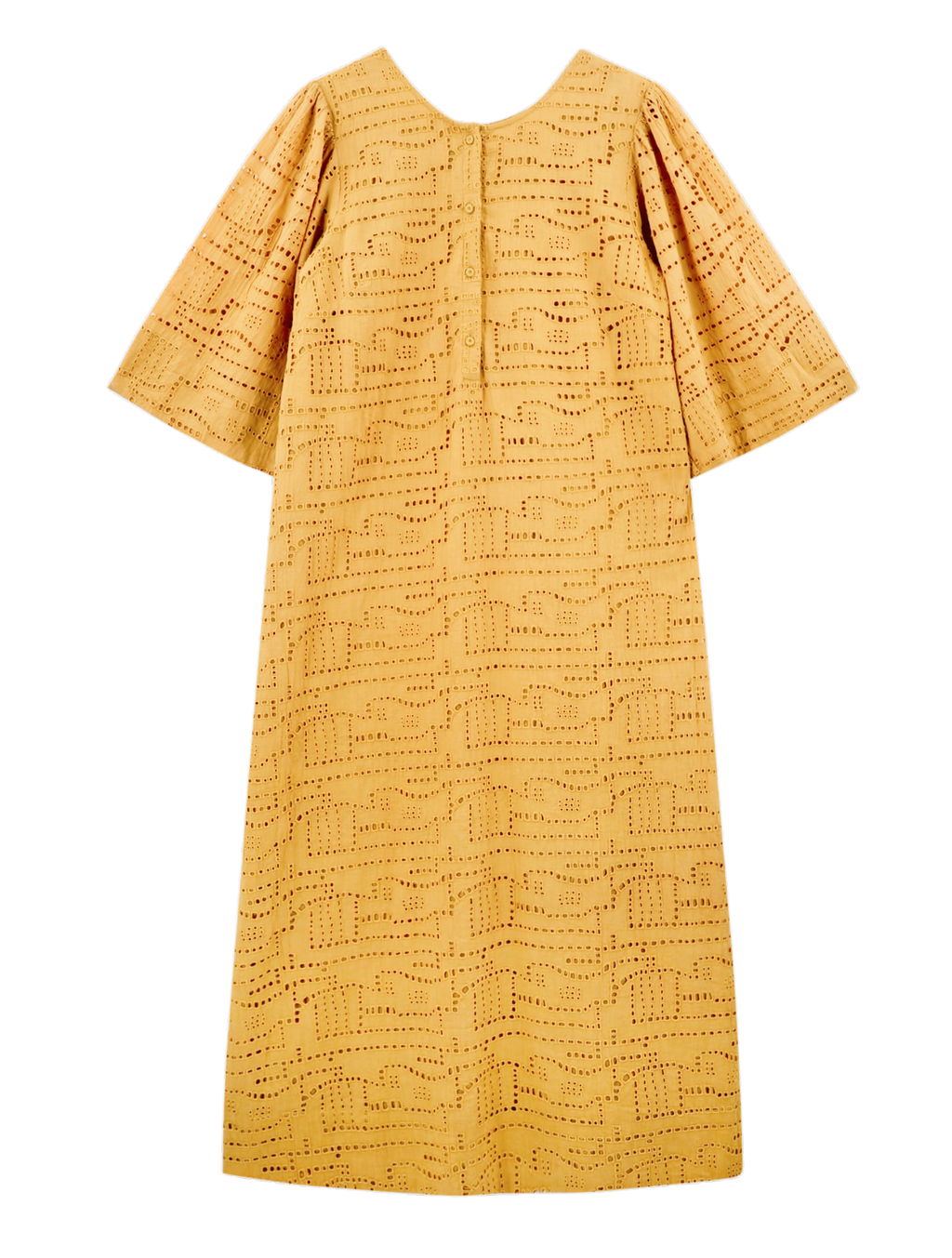 Dress in Golden Eyelet
