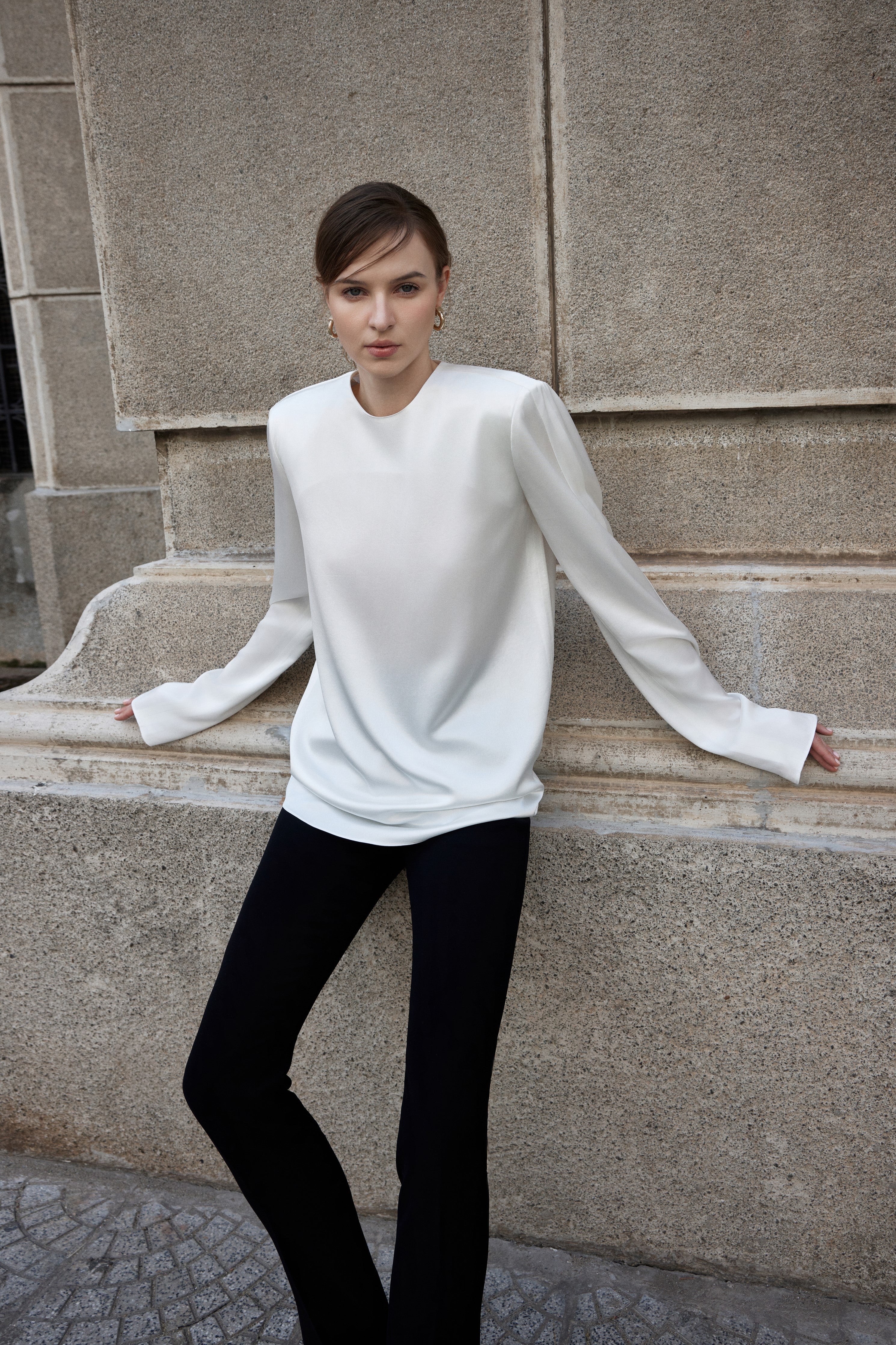 Straight cut tapered trousers