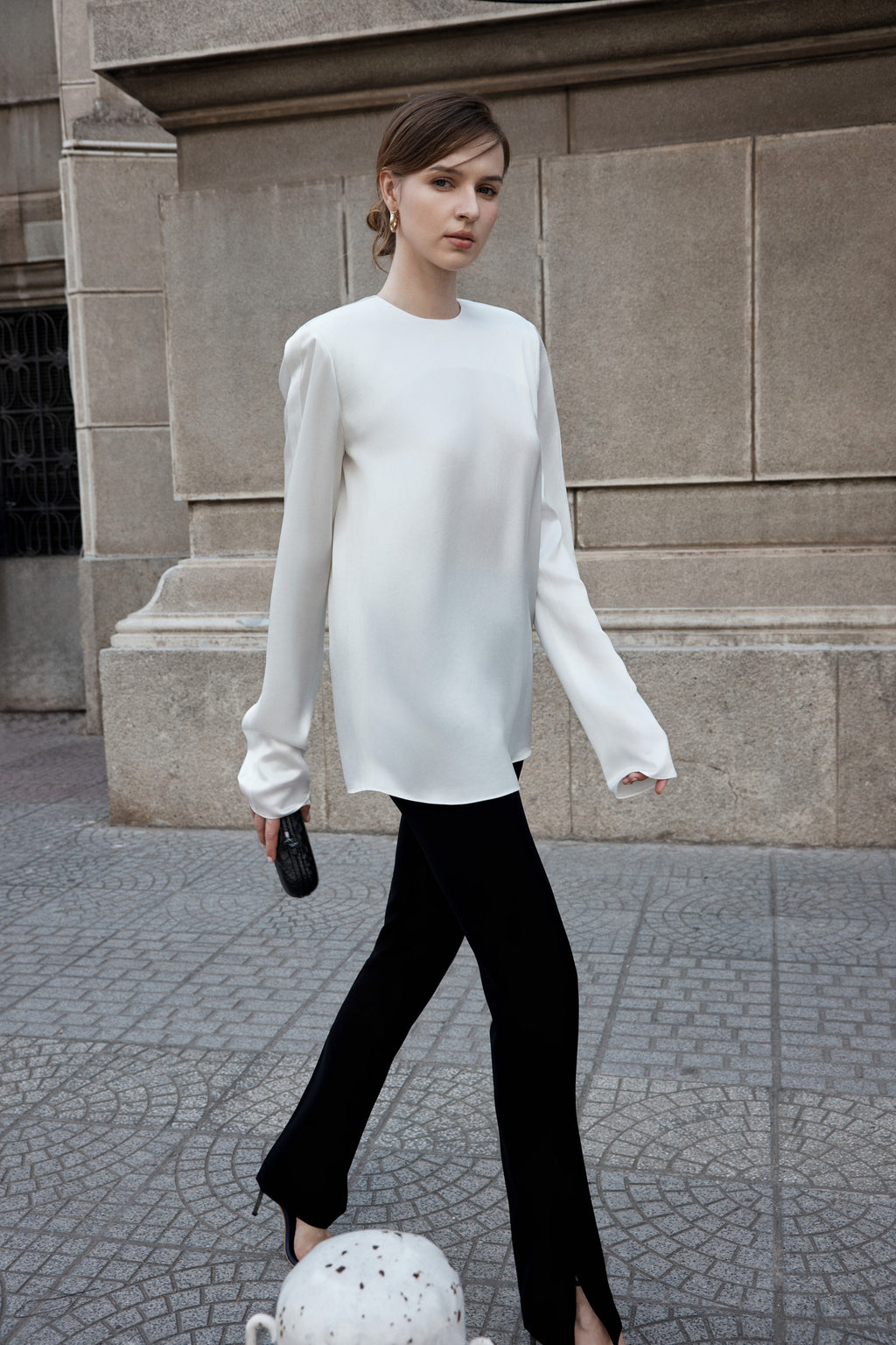 Straight cut tapered trousers