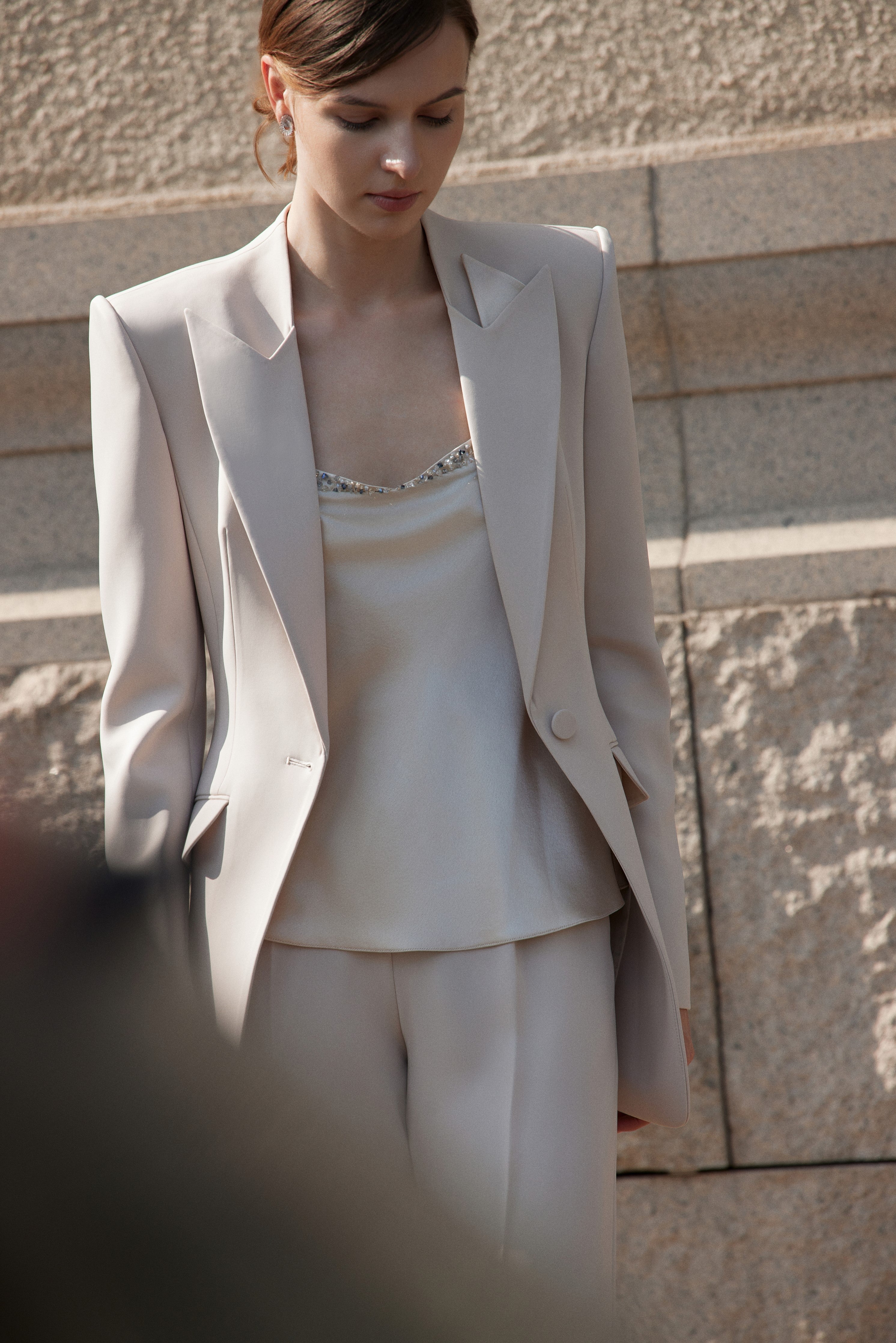 Cream colored camisole vest