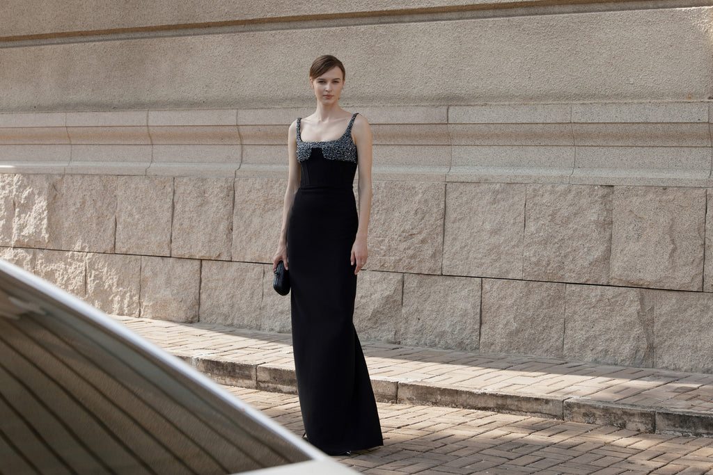 Square neck dress