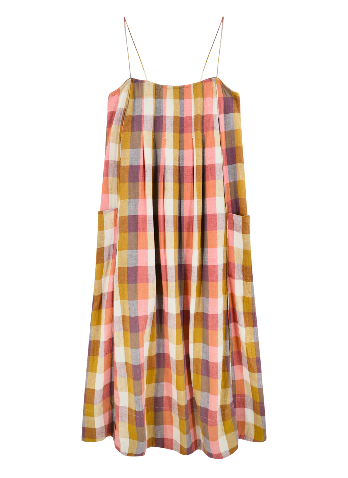 Rouleau straps Sunset Plaid Dress