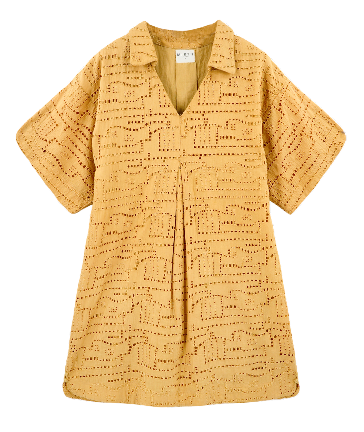 Popover Dress in Golden Eyelet