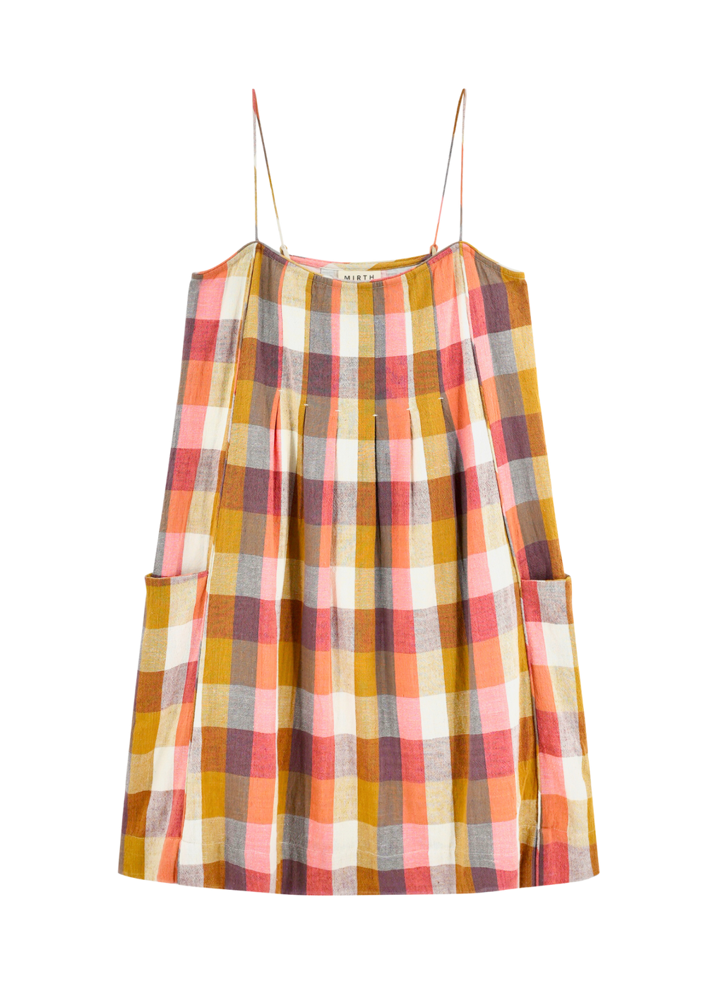 Short Dress in Sunset Plaid