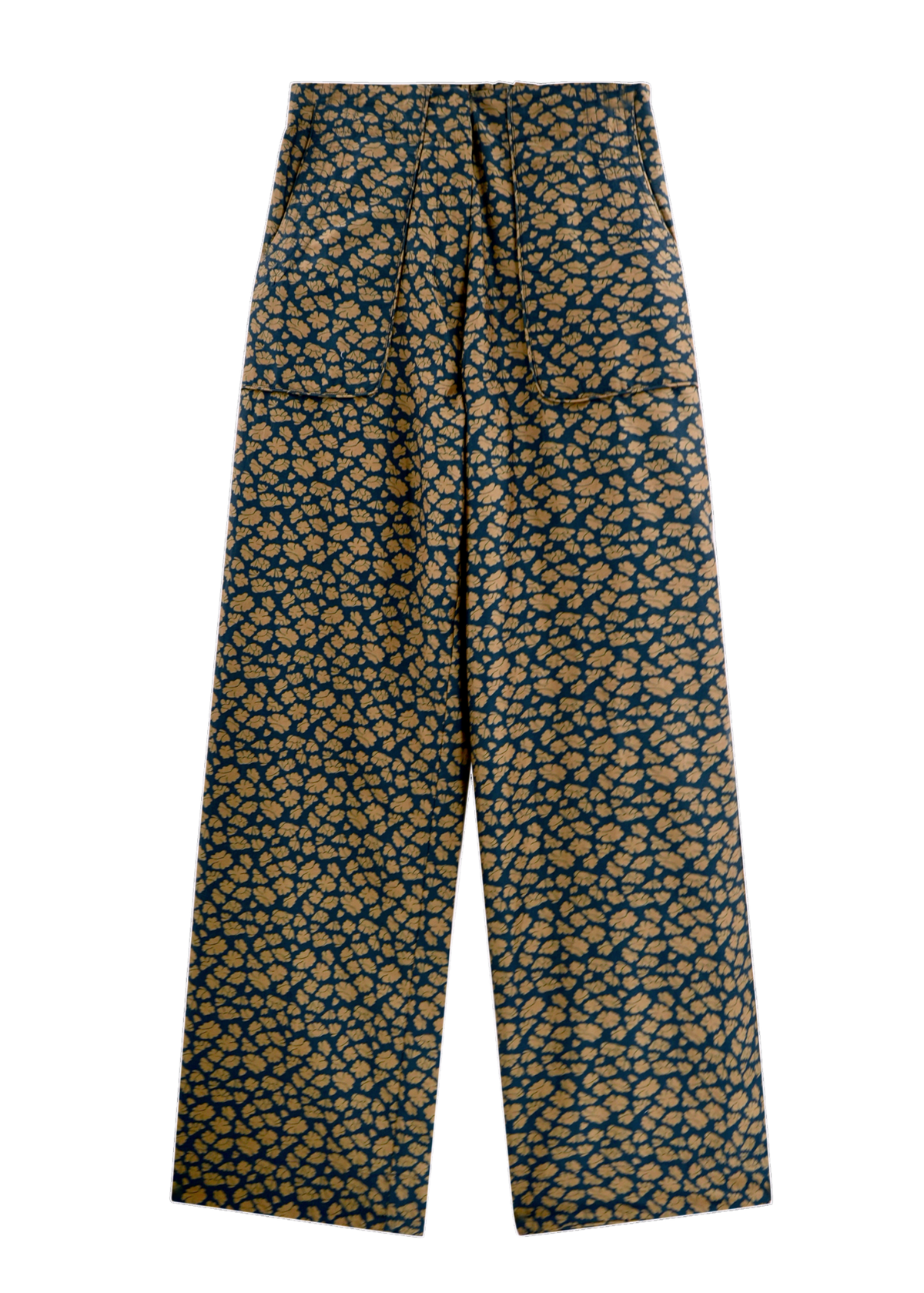 Pant in Navy Lilypad