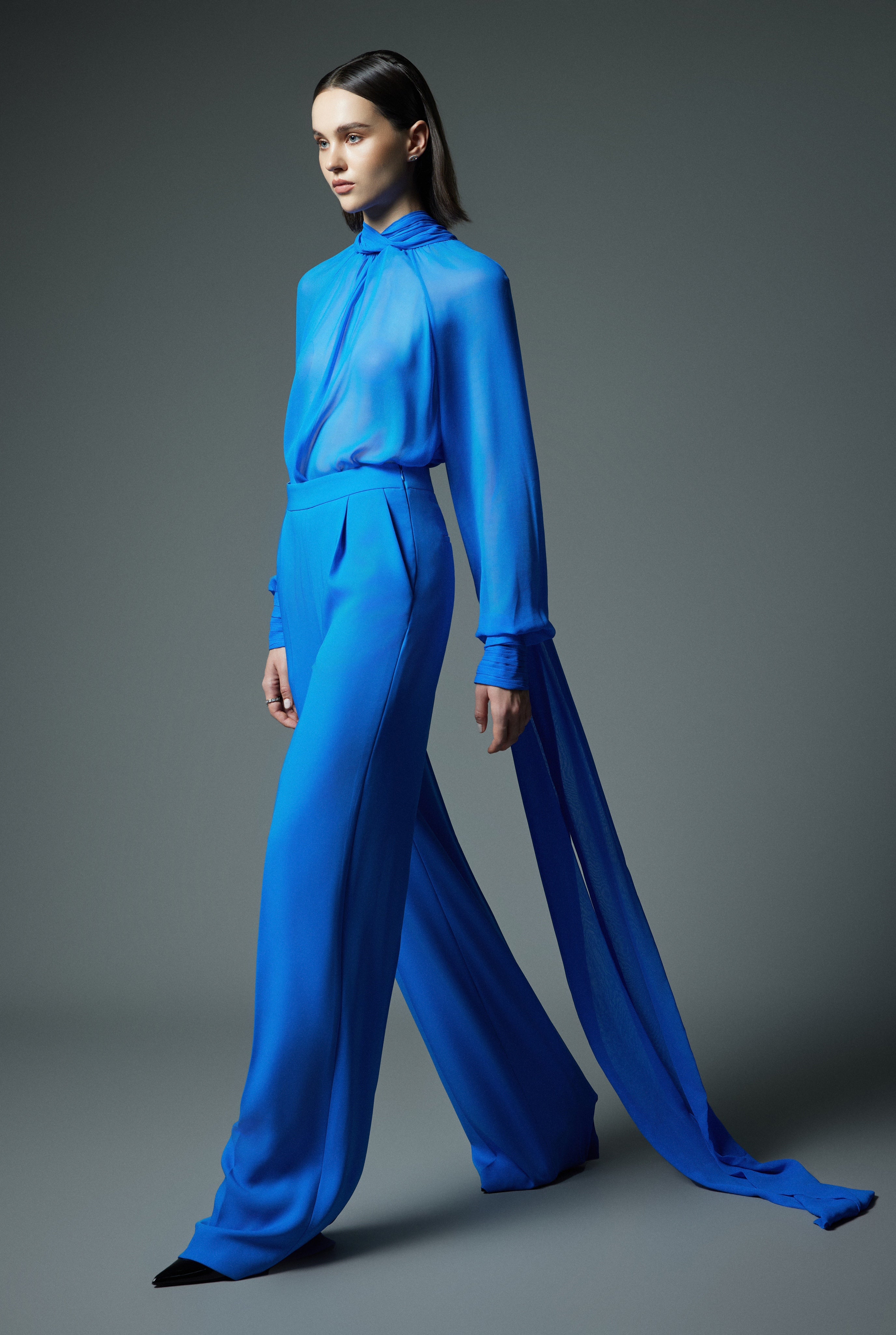 Wide leg crease pants