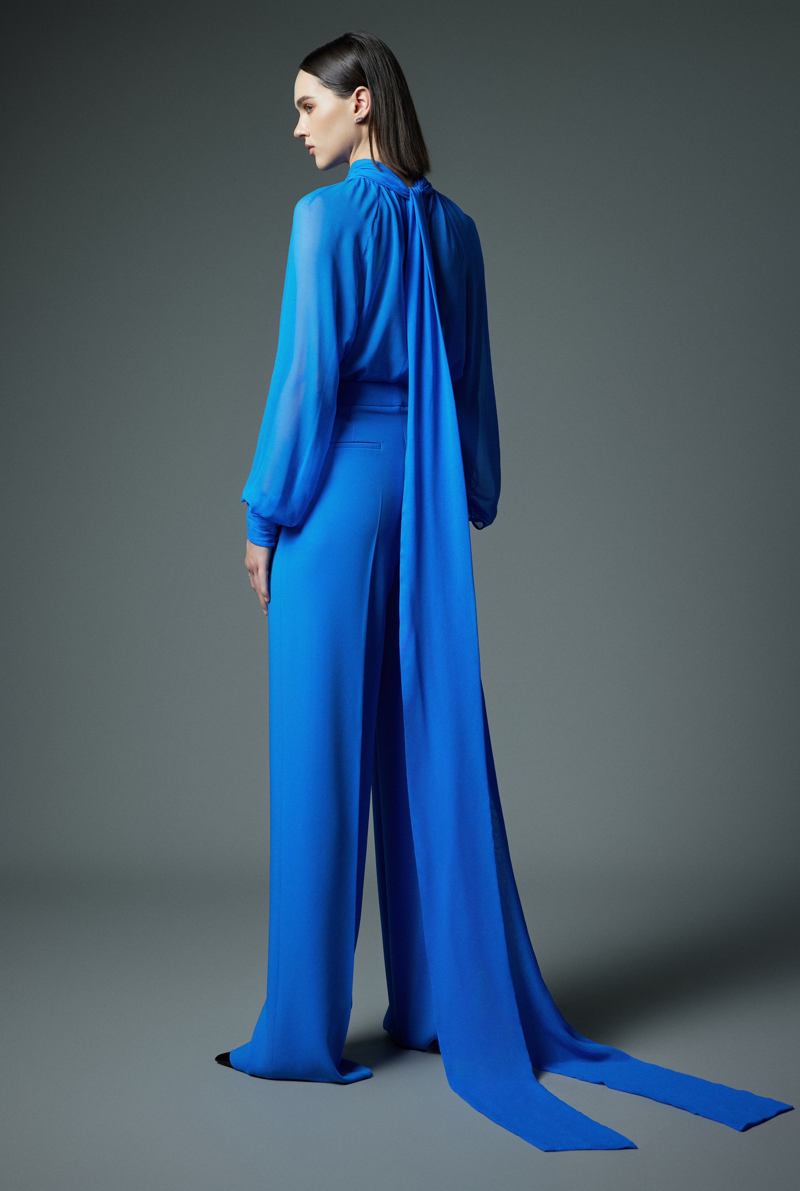 Wide leg crease pants